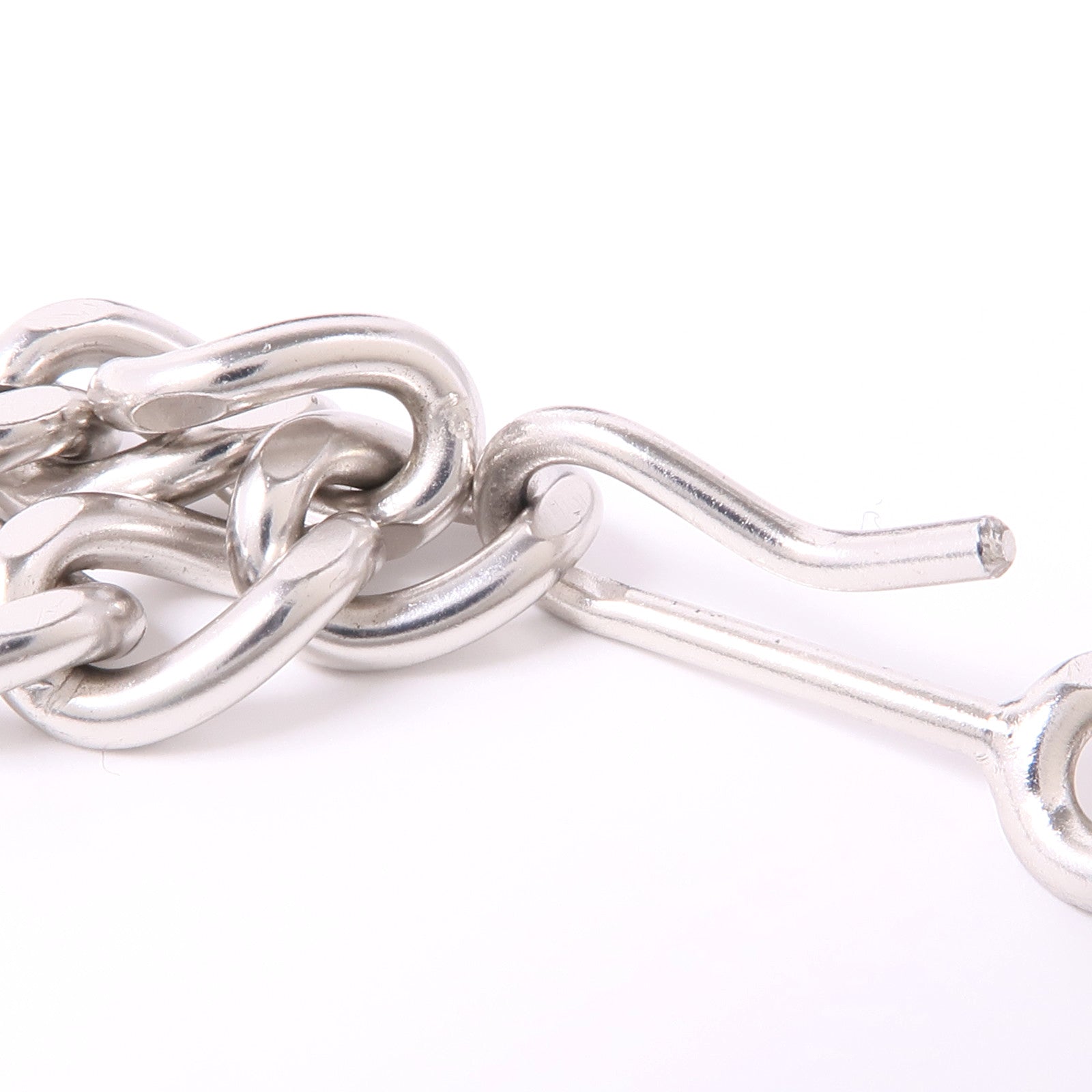 CHANEL PVC/金屬Chain Belt銀扣皮帶