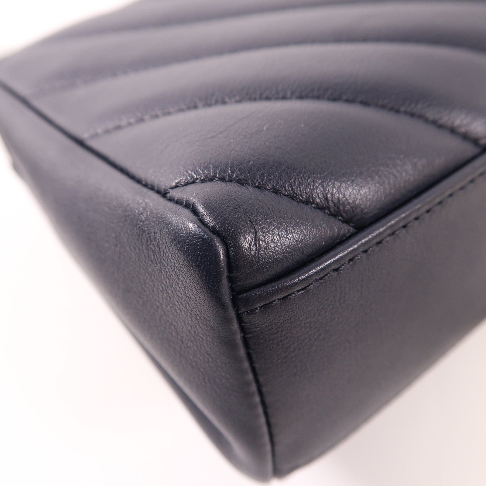 CHANEL 牛皮皮革Shoulder Bag金扣鏈帶手挽肩背兩用袋