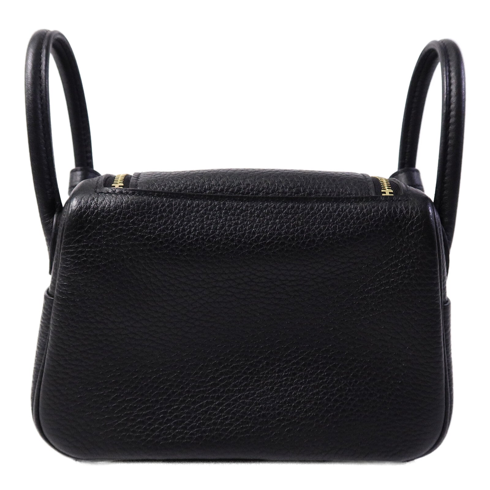 HERMES Clemence皮革Mini Lindy手挽肩背兩用袋Noir