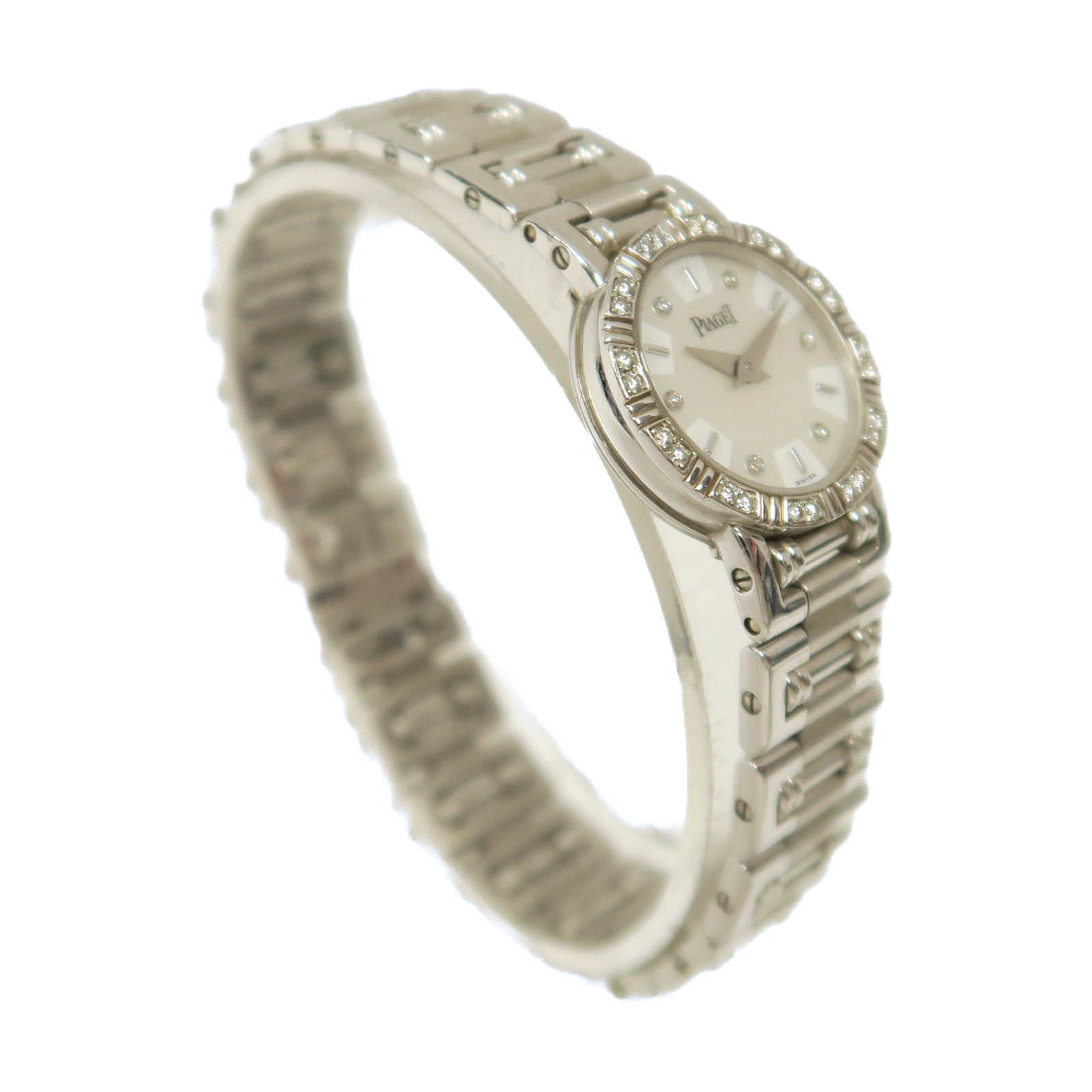 PIAGET 【激減優惠】18K白金Dancer石英機芯手錶銀色