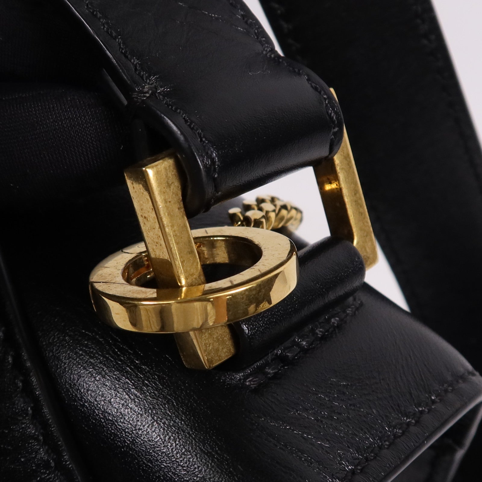 Valentino 【激減優惠】牛皮皮革Shoulder Bag銀扣肩背袋