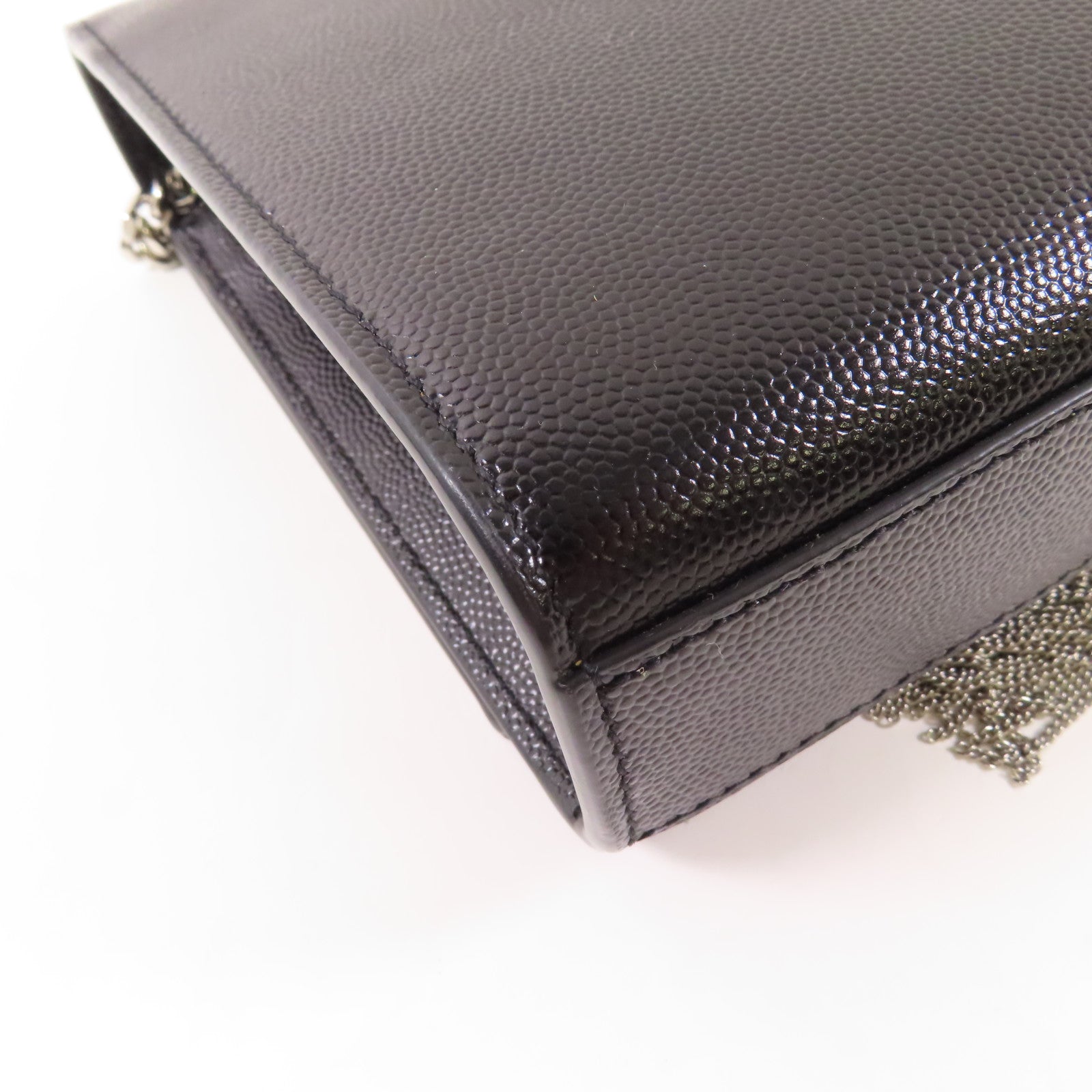 SAINT LAURENT 牛皮皮革Kate Medium銀扣鏈帶肩背袋