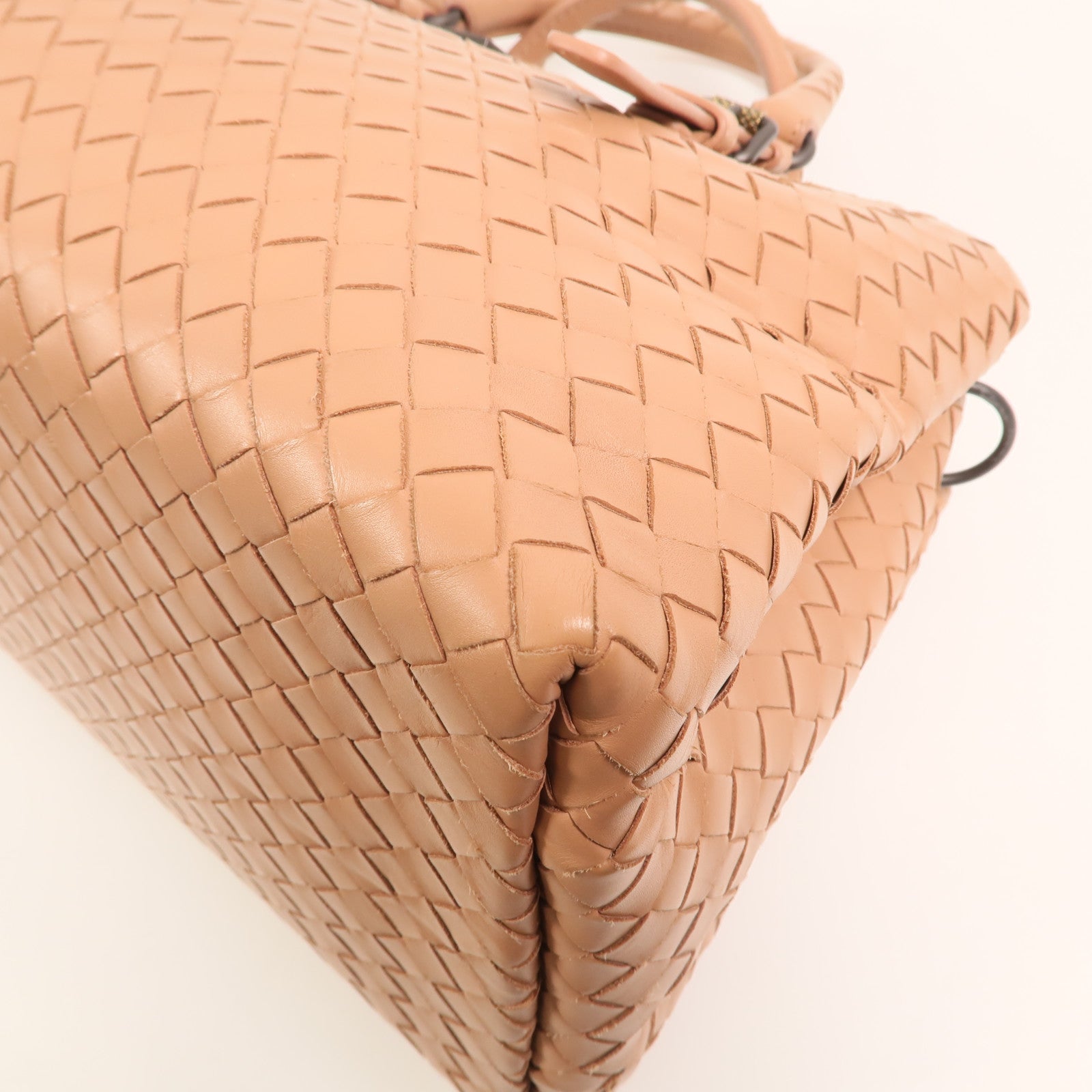 BOTTEGA VENETA 牛皮皮革Intrecciato Roma Small金扣手挽肩背兩用袋
