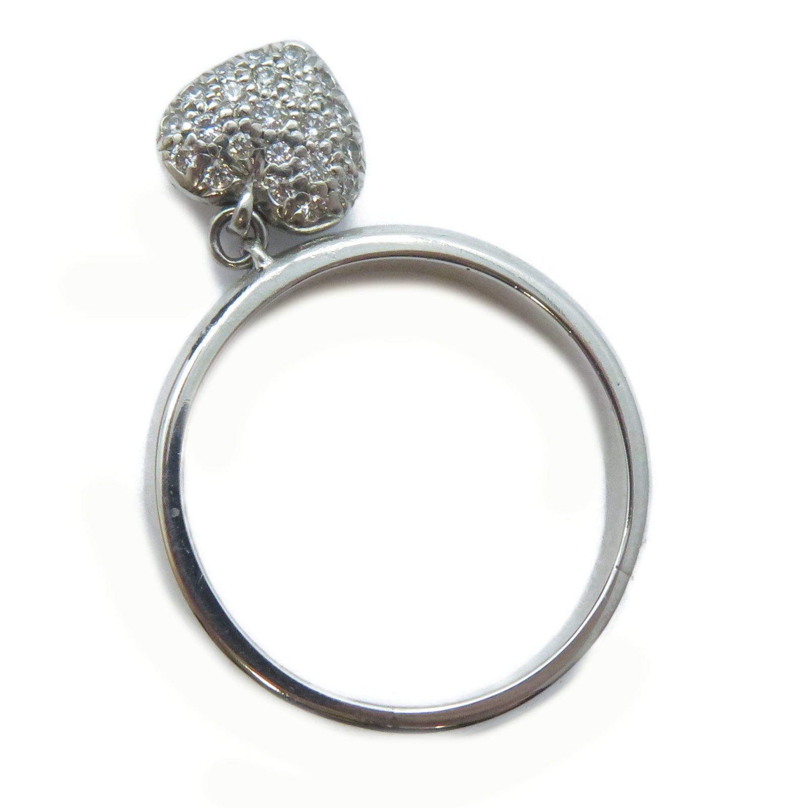 TIFFANY＆CO PT950鉑金Heart Diamond Ring鑽石戒指US#8.75