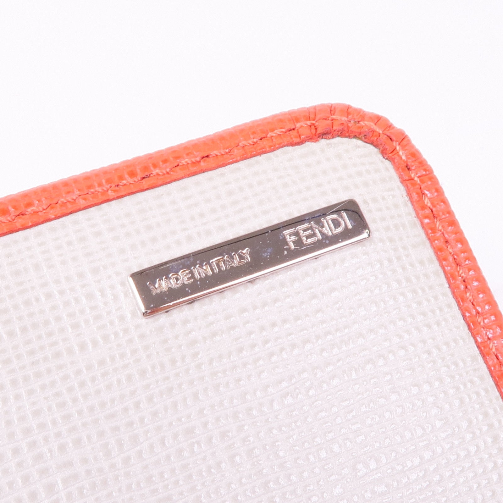 FENDI 皮革Long Wallet銀扣長錢包