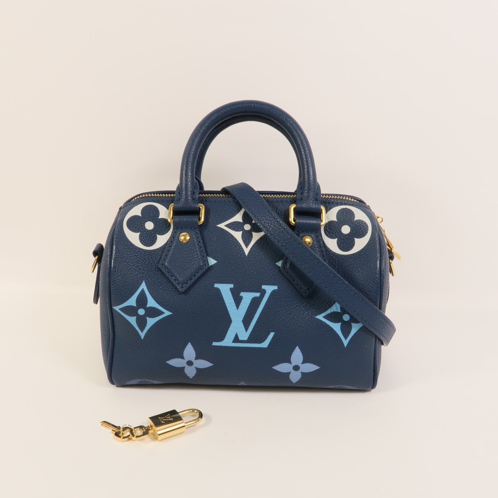 LOUIS VUITTON Monogram Empreinte Speedy Bandouliere 20手挽肩背兩用袋