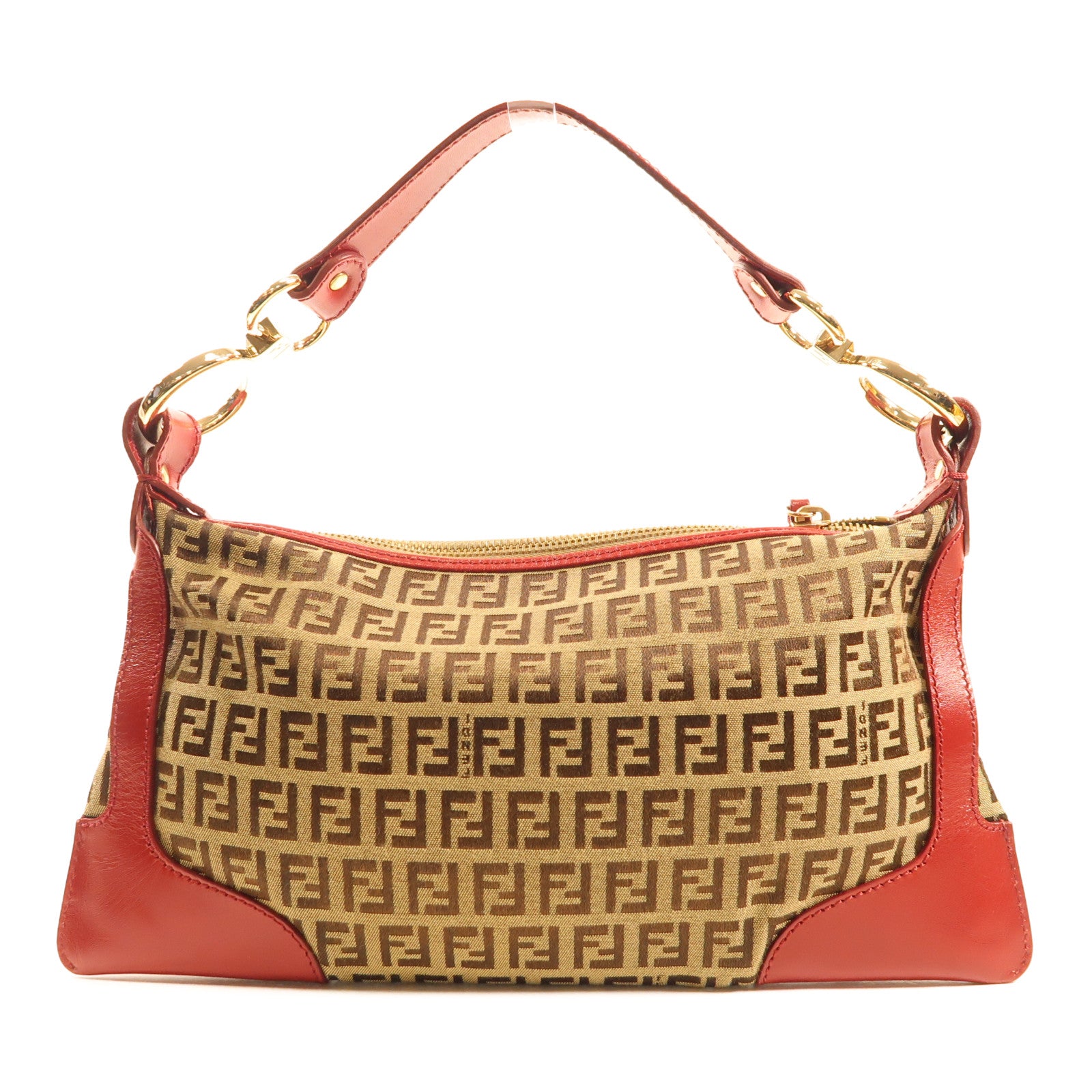 FENDI 帆布Shoulder Bag/Handbag金扣肩背袋/手挽袋