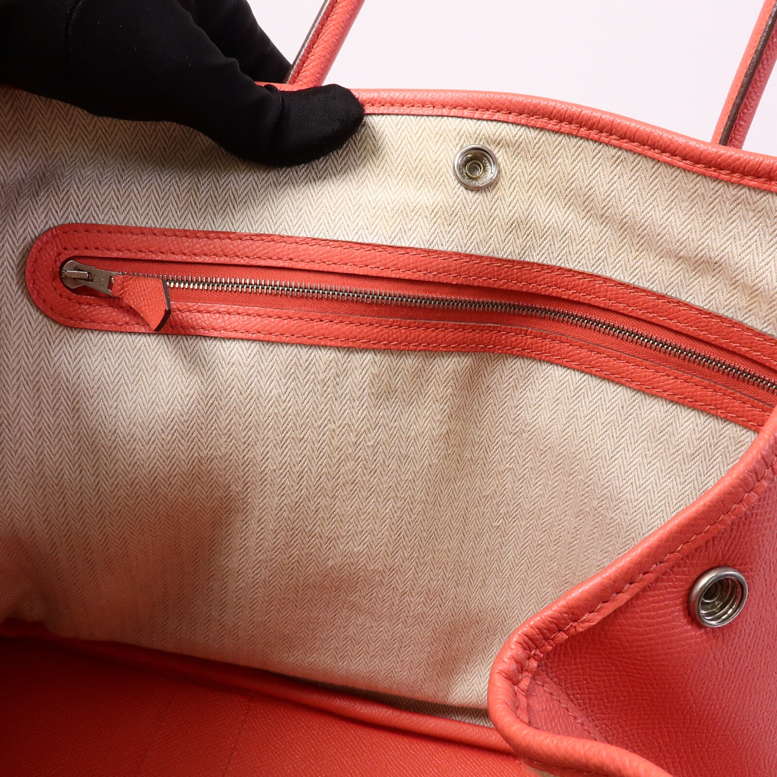 HERMES Epsom皮革Garden Party PM手挽袋Rose Jaipur
