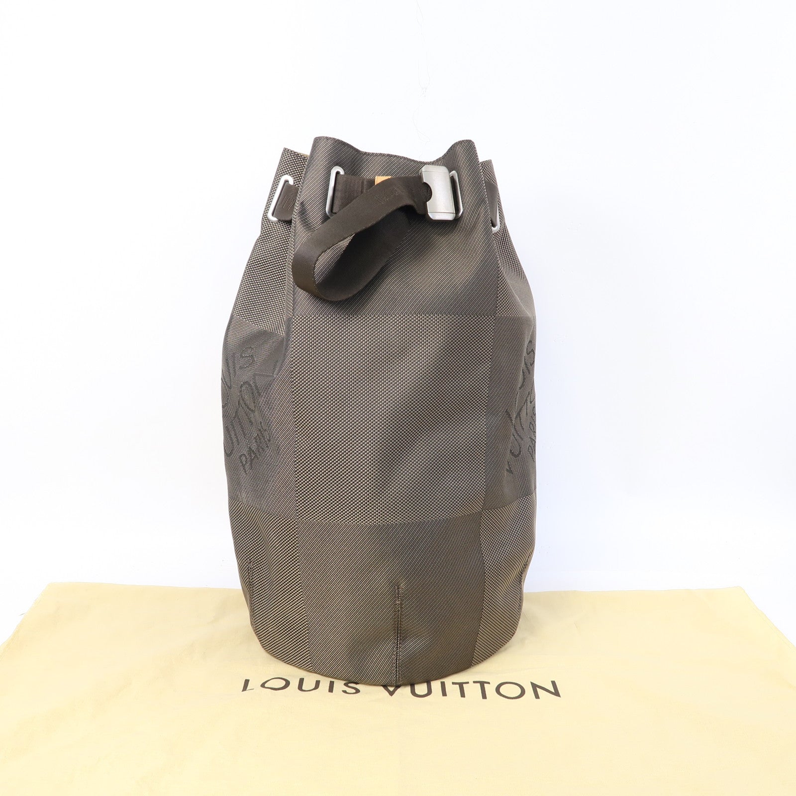 LOUIS VUITTON Damier Geant Matelot銀扣背包綠色