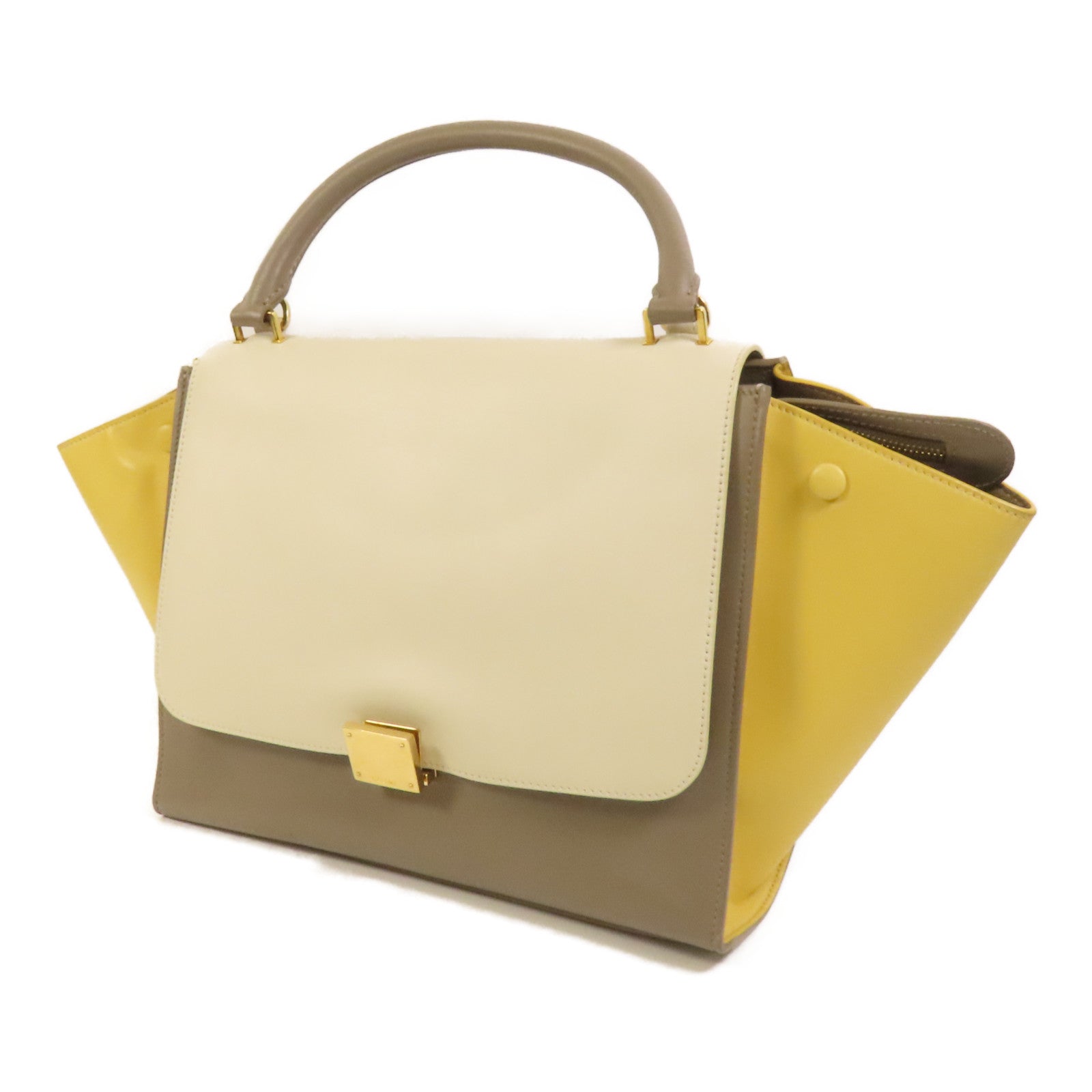 CELINE 牛皮皮革Trapeze金扣手挽肩背兩用袋