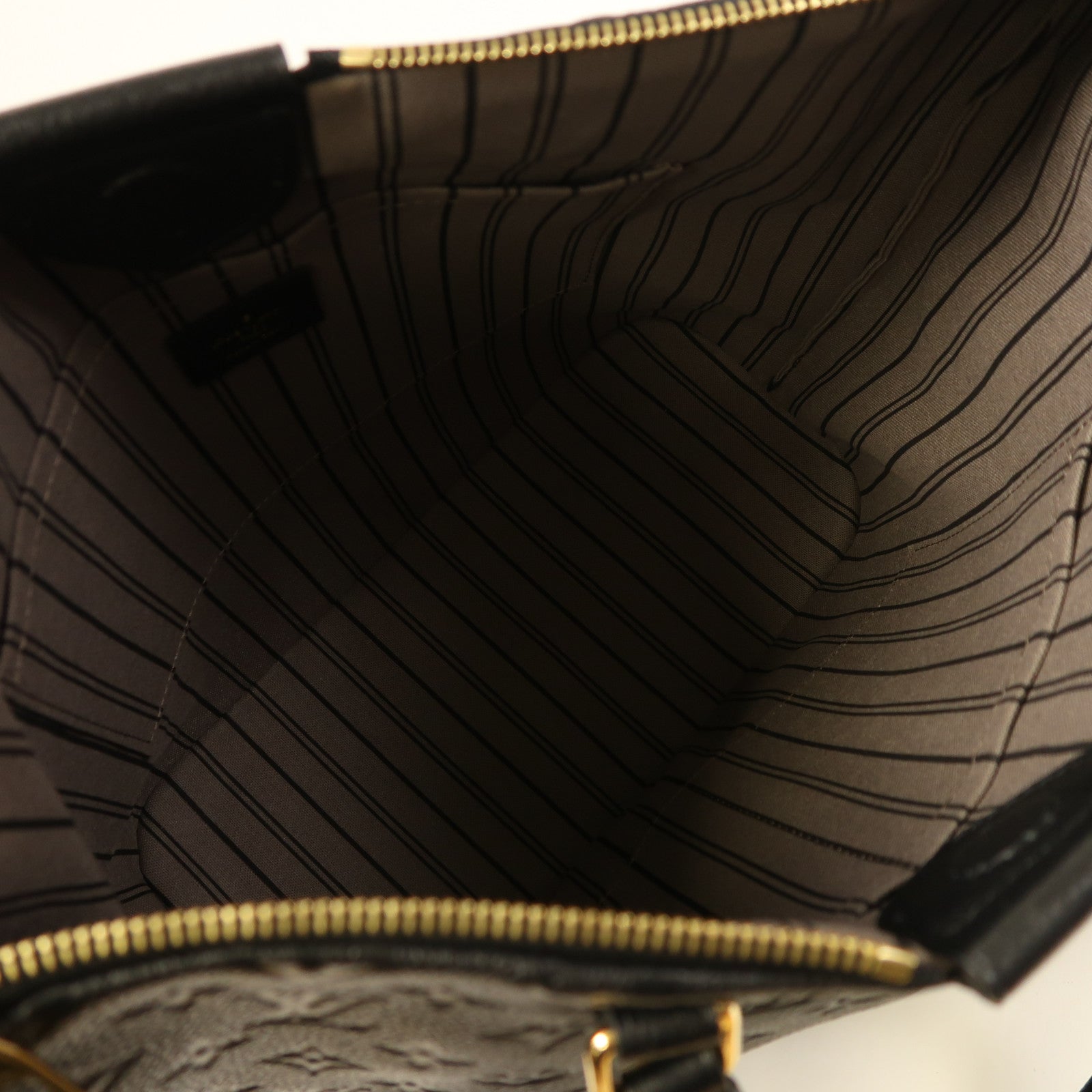 LOUIS VUITTON Monogram Empreinte Mazarine MM金扣手挽肩背兩用袋黑色