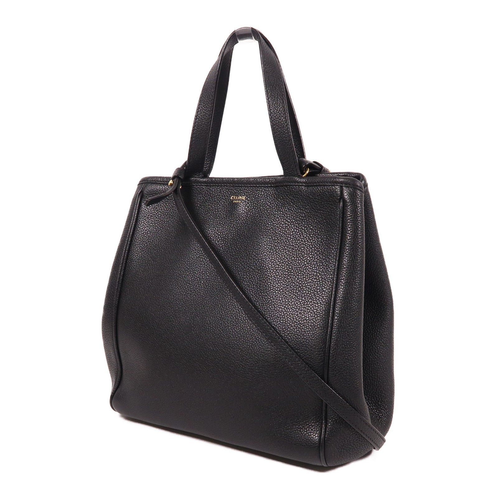 CELINE 【激減優惠】牛皮皮革Folded Cabas金扣手挽肩背兩用袋