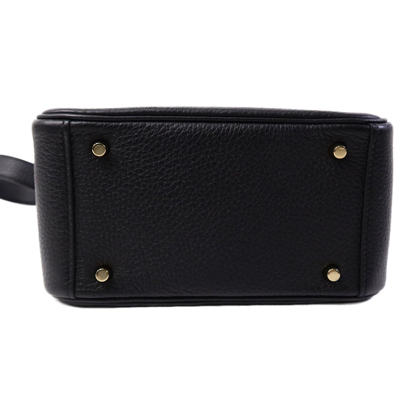 HERMES Clemence皮革Mini Lindy手挽肩背兩用袋Noir