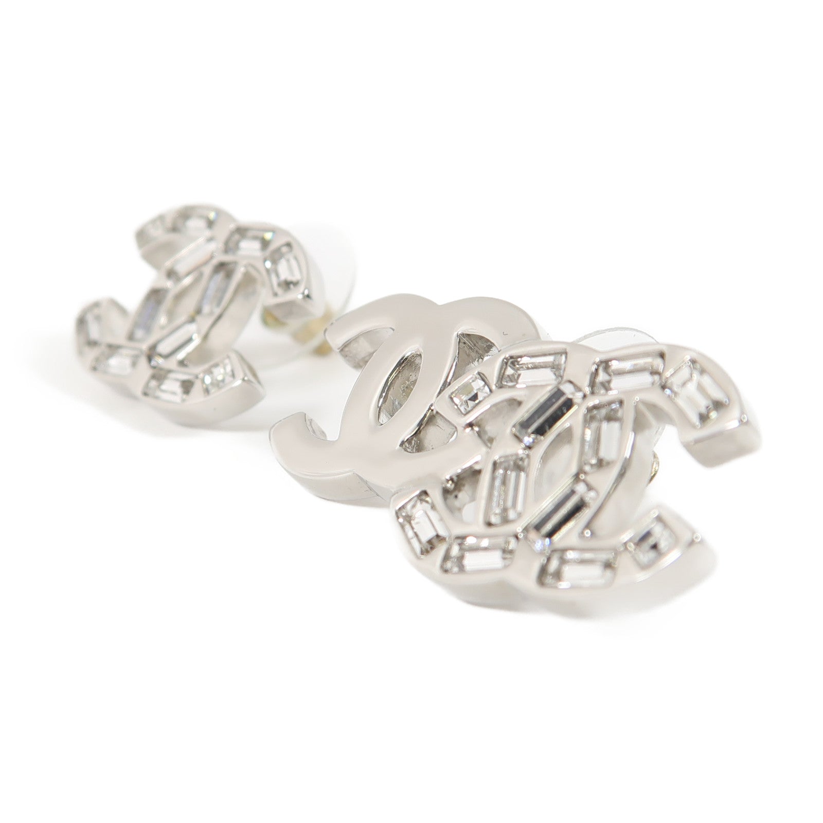CHANEL 金屬Earrings耳環銀色
