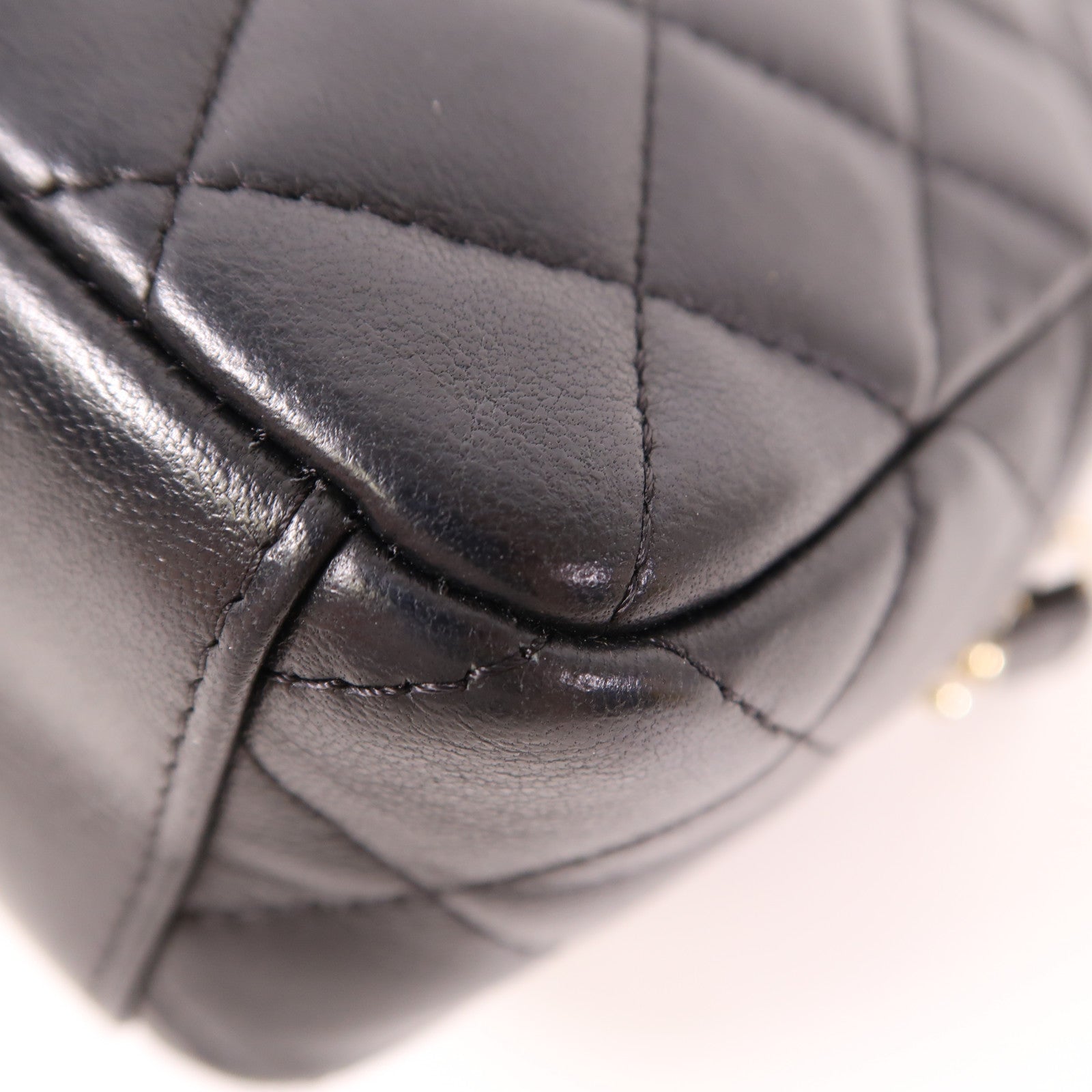 CHANEL 羊皮皮革Mini Backpack金扣背包