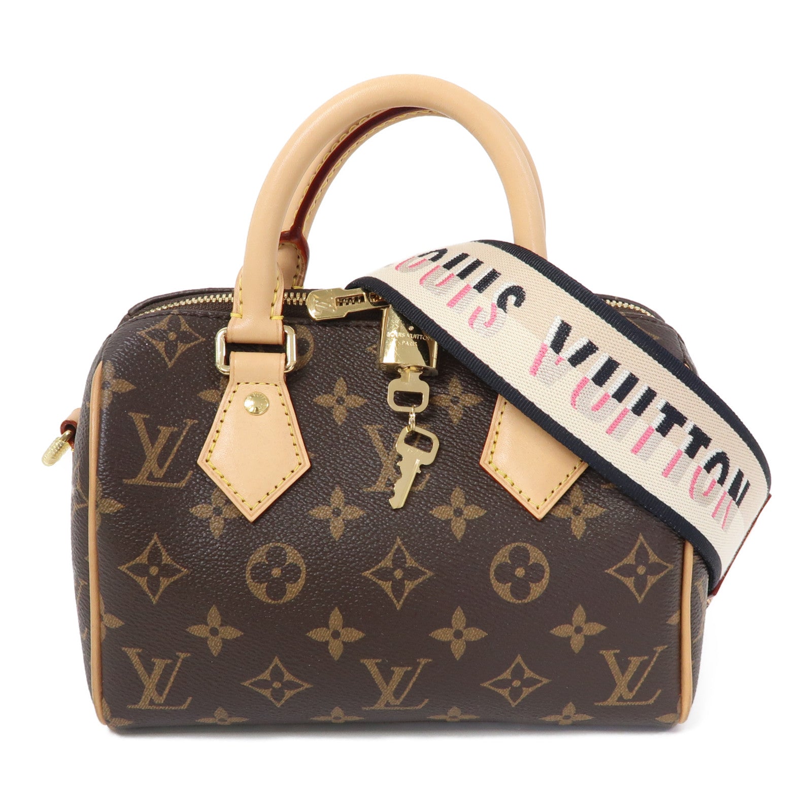 LOUIS VUITTON Monogram Speedy Bandouliere 20金扣手挽肩背兩用袋啡色