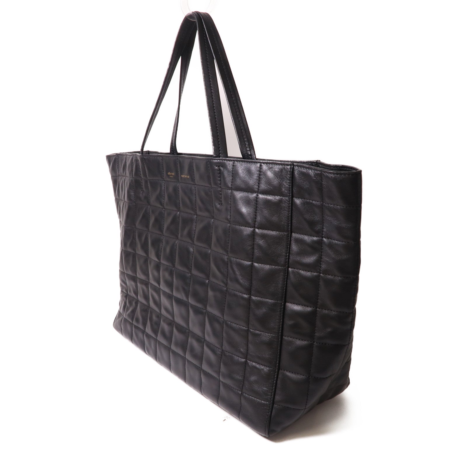 CELINE 羊皮皮革Shoulder Bag金扣肩背袋黑色