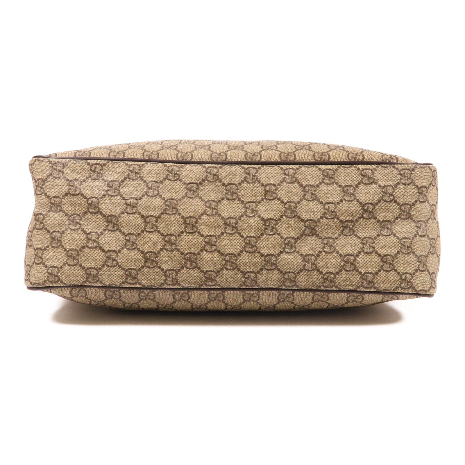 GUCCI 塗層帆布Shoulder Bag金扣肩背袋啡色