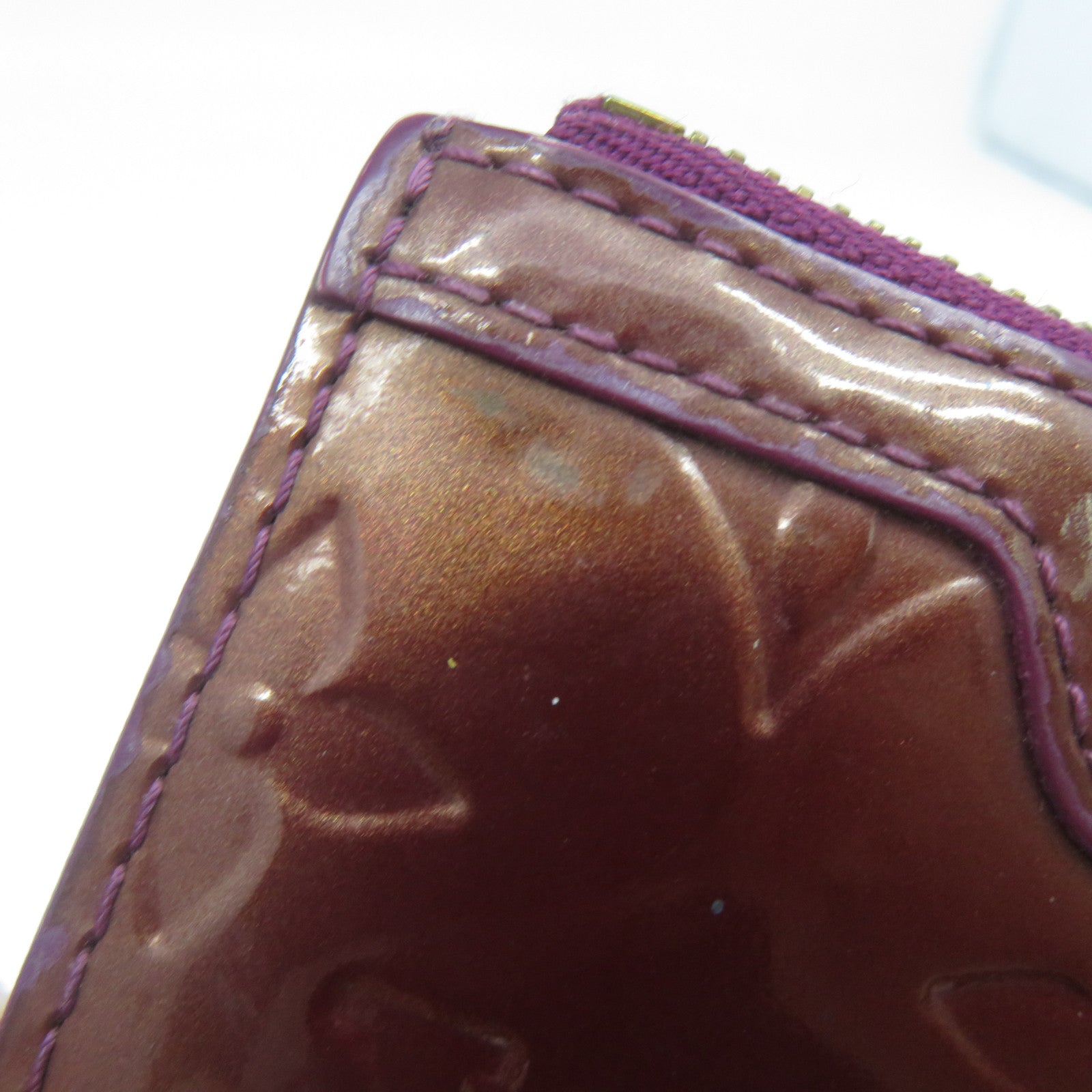 LOUIS VUITTON Monogram Vernis Coin Purse金扣零錢包紫色