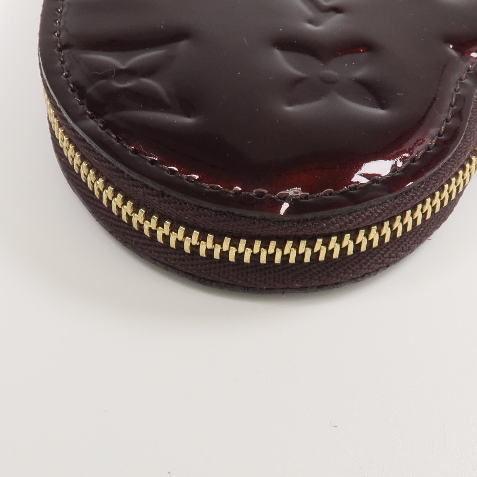LOUIS VUITTON Monogram Vernis Porte Monnaie Coeur錢包Amarante