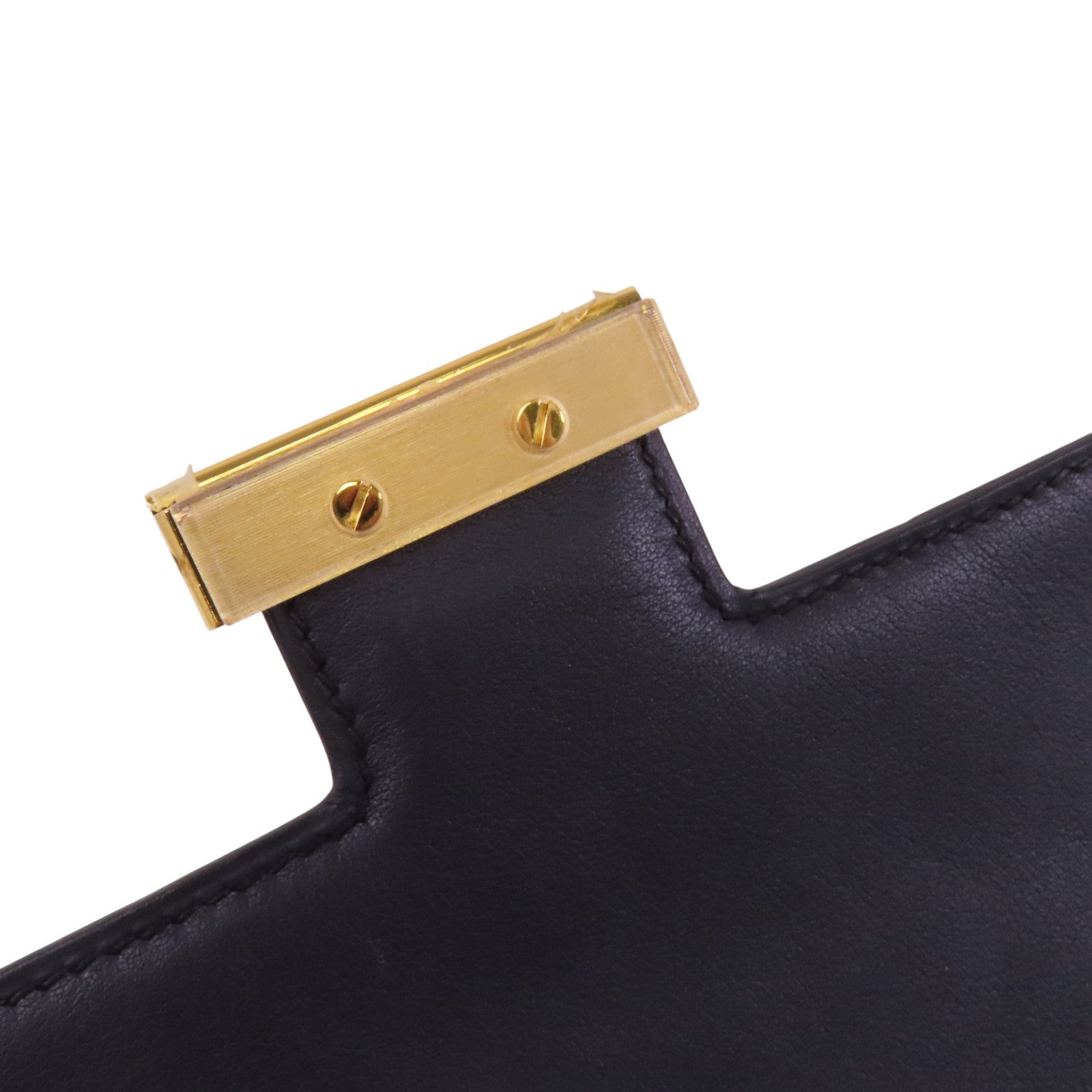 HERMES Evercolor皮革Constance 24金扣肩背袋