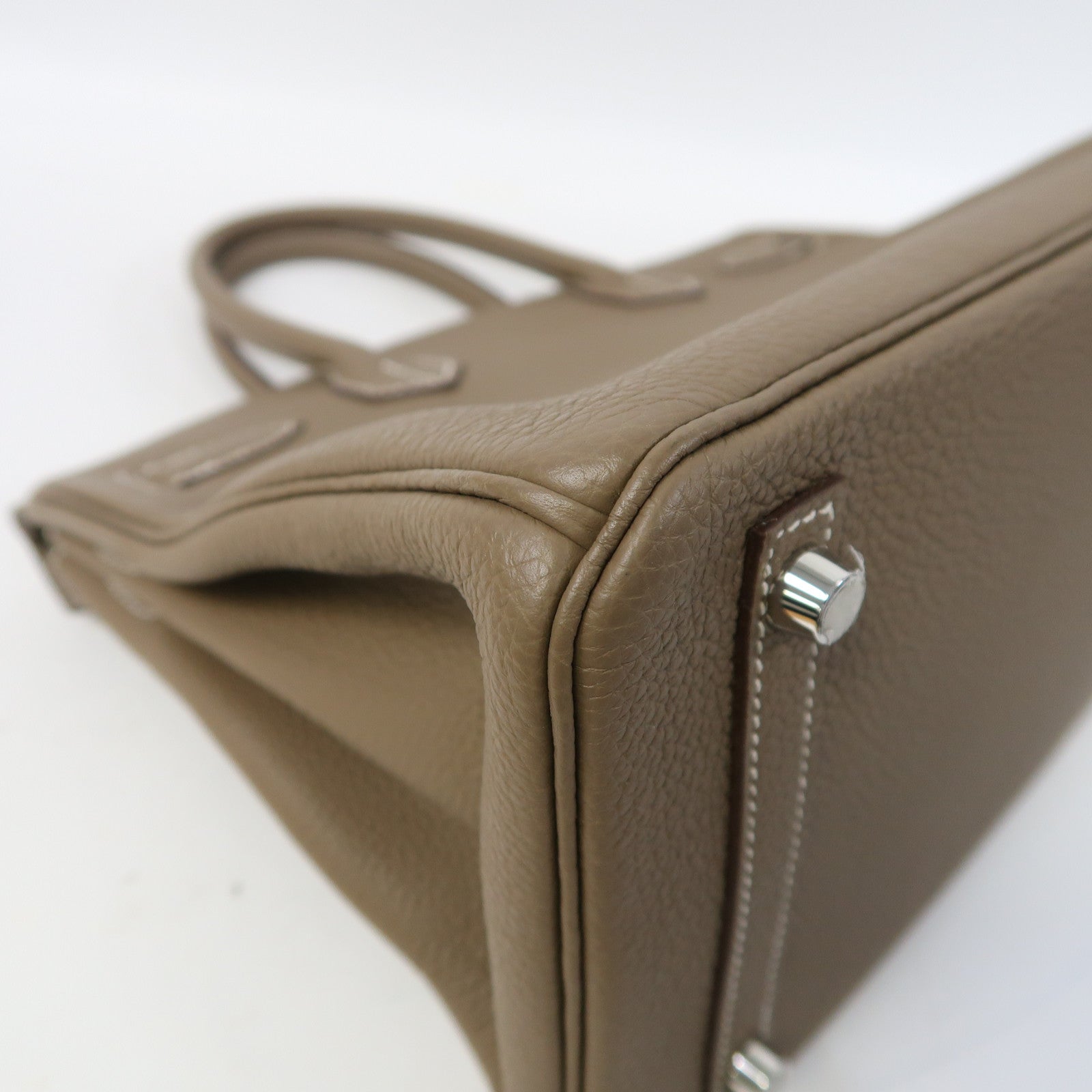 HERMES Togo皮革Birkin 30銀扣手挽袋Etoupe/大象灰色