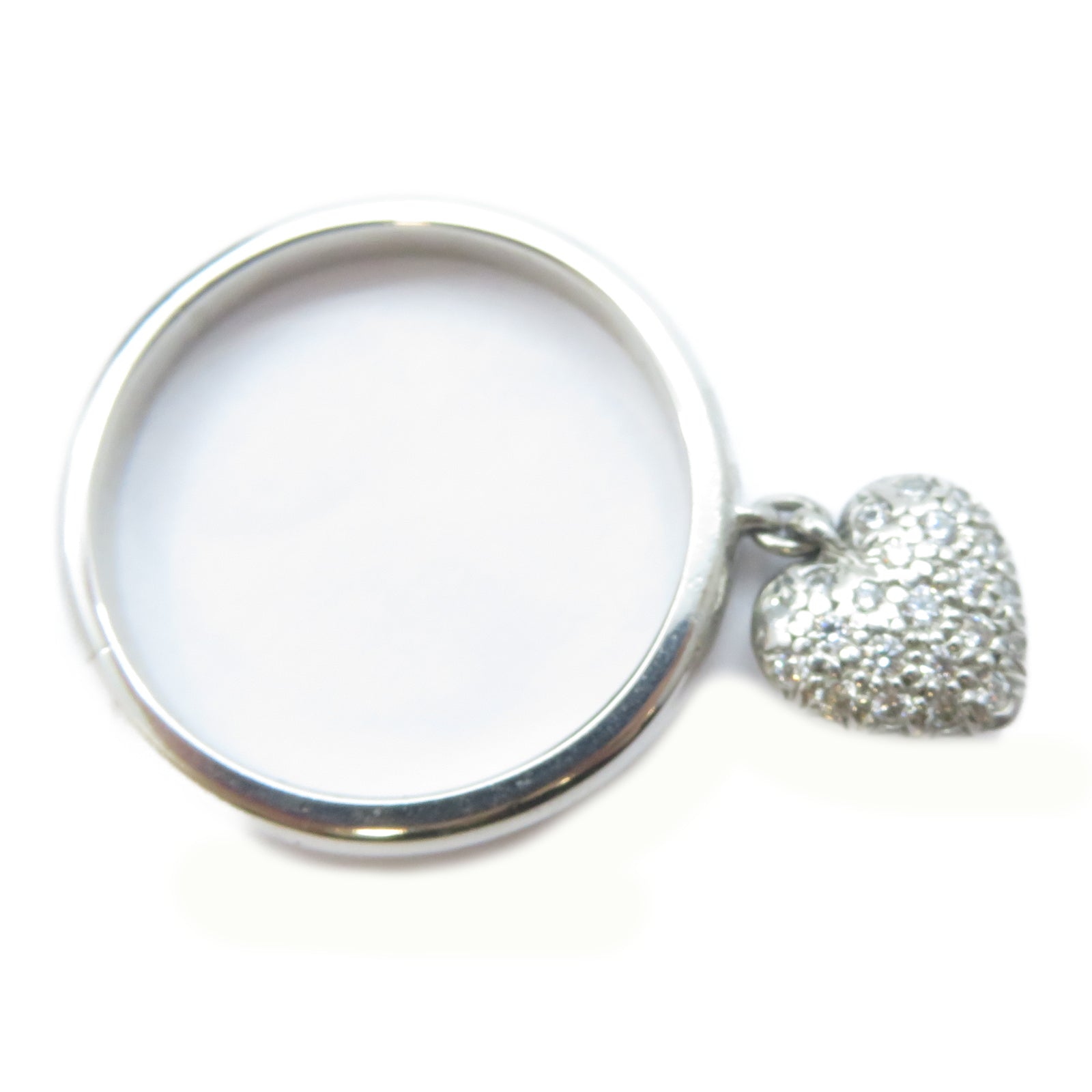 TIFFANY＆CO PT950鉑金Heart Diamond Ring鑽石戒指US#8.75