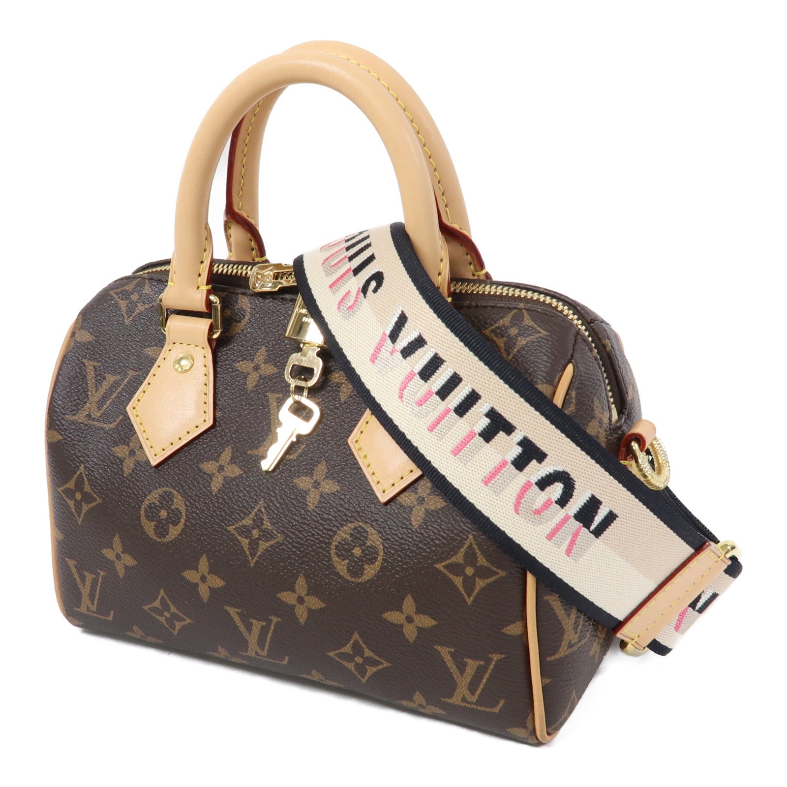 LOUIS VUITTON Monogram Speedy Bandouliere 20金扣手挽肩背兩用袋啡色