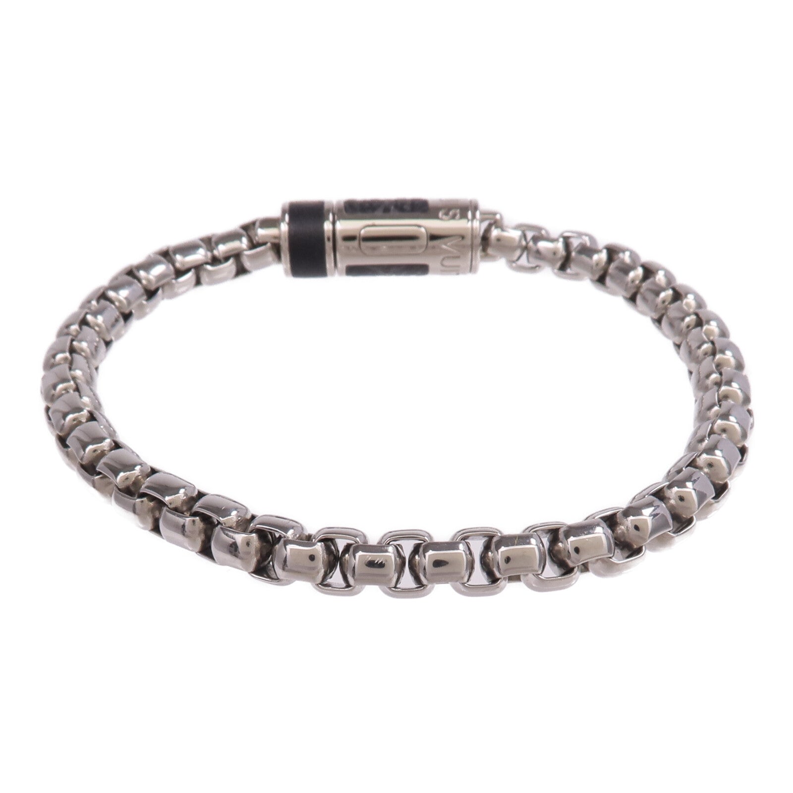 LOUIS VUITTON Monogram Eclipse/金屬Monogram Chain Bracelet
