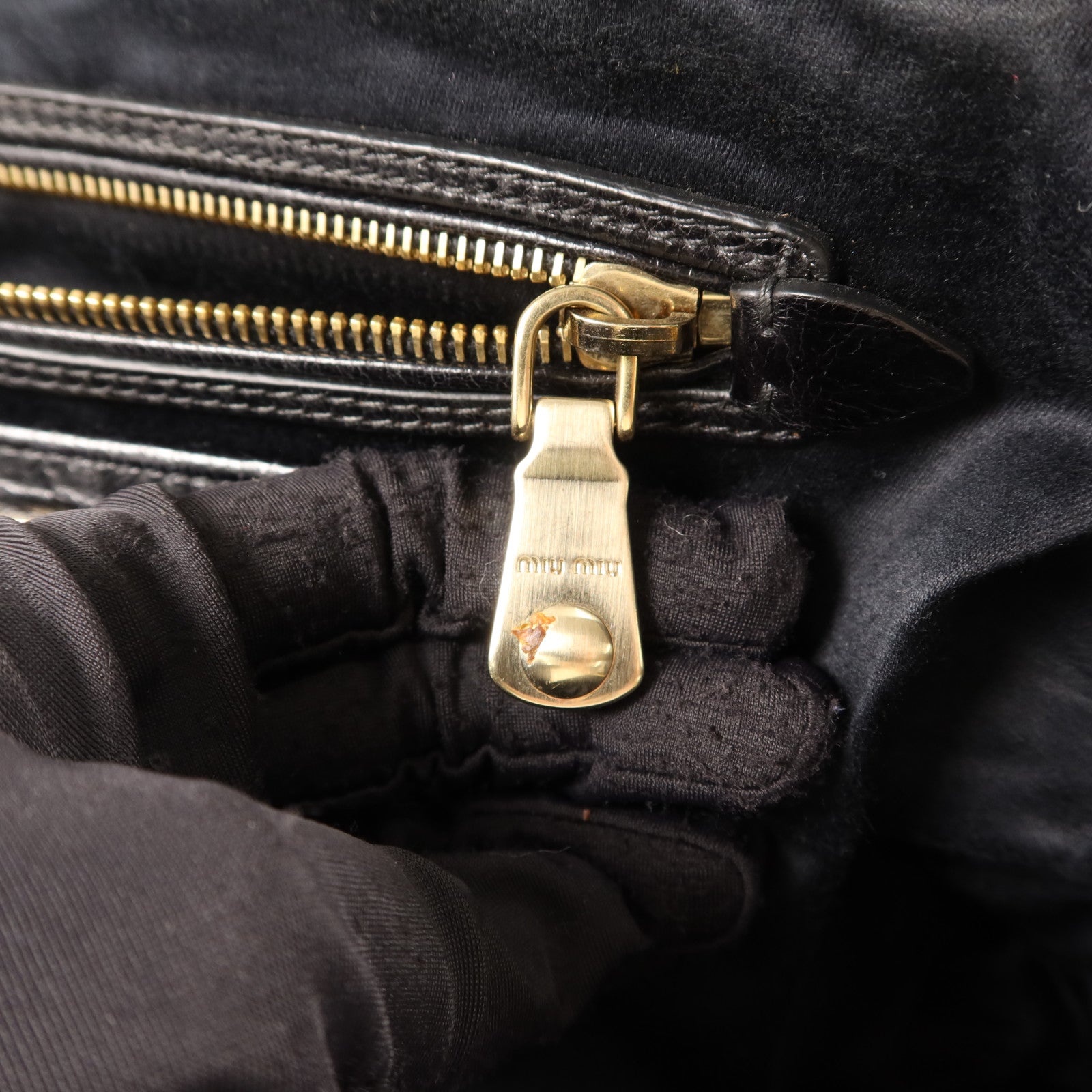 Miu Miu 牛皮皮革2 Way Shoulder Bag金扣手挽肩背兩用袋