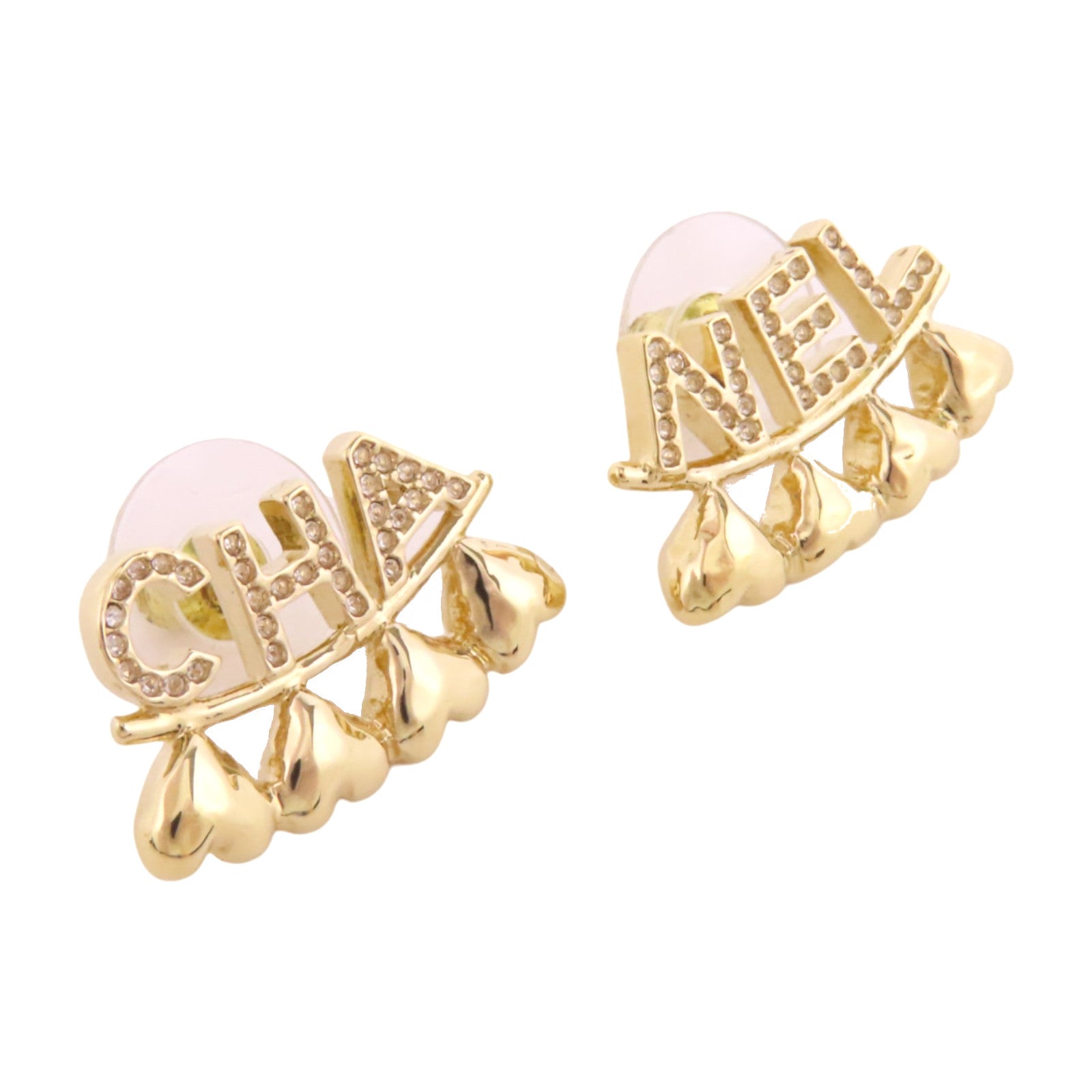 CHANEL 【激減優惠】金屬/水鑽Chanel Earrings金扣耳環