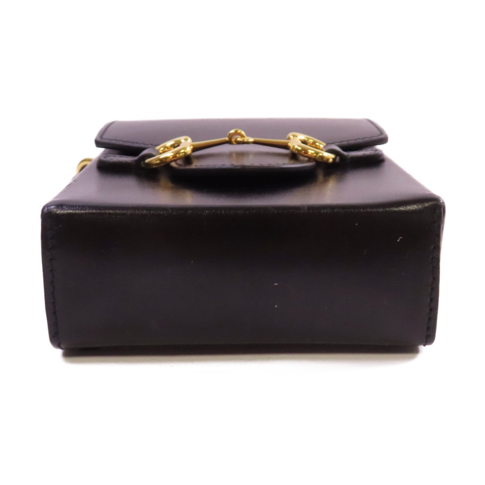 GUCCI 【激減優惠】牛皮皮革Horsebit 1955 Mini Shoulder Bag金扣肩背袋黑色