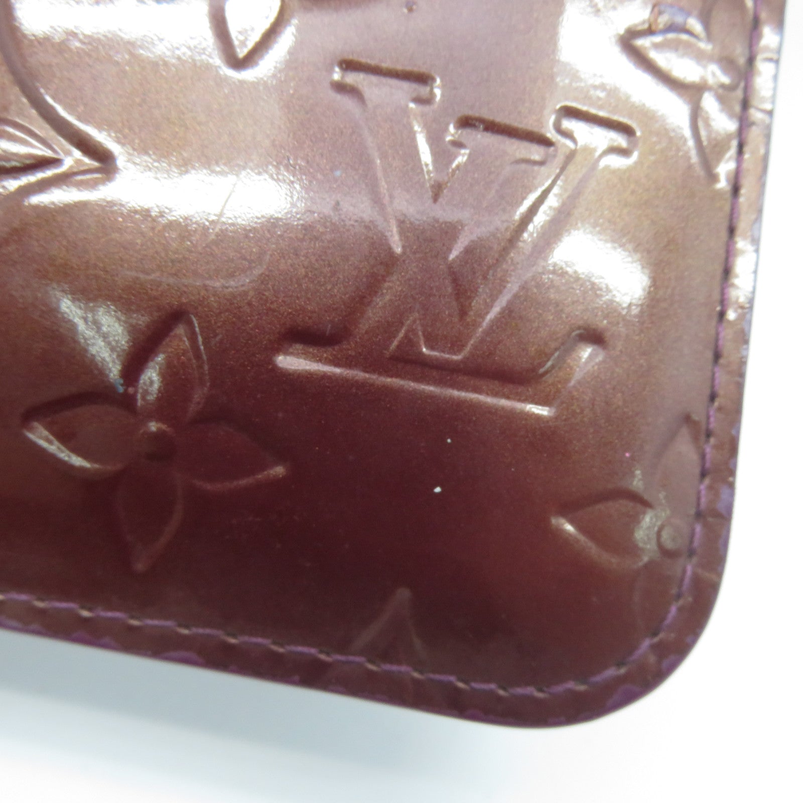 LOUIS VUITTON Monogram Vernis Coin Purse金扣零錢包紫色
