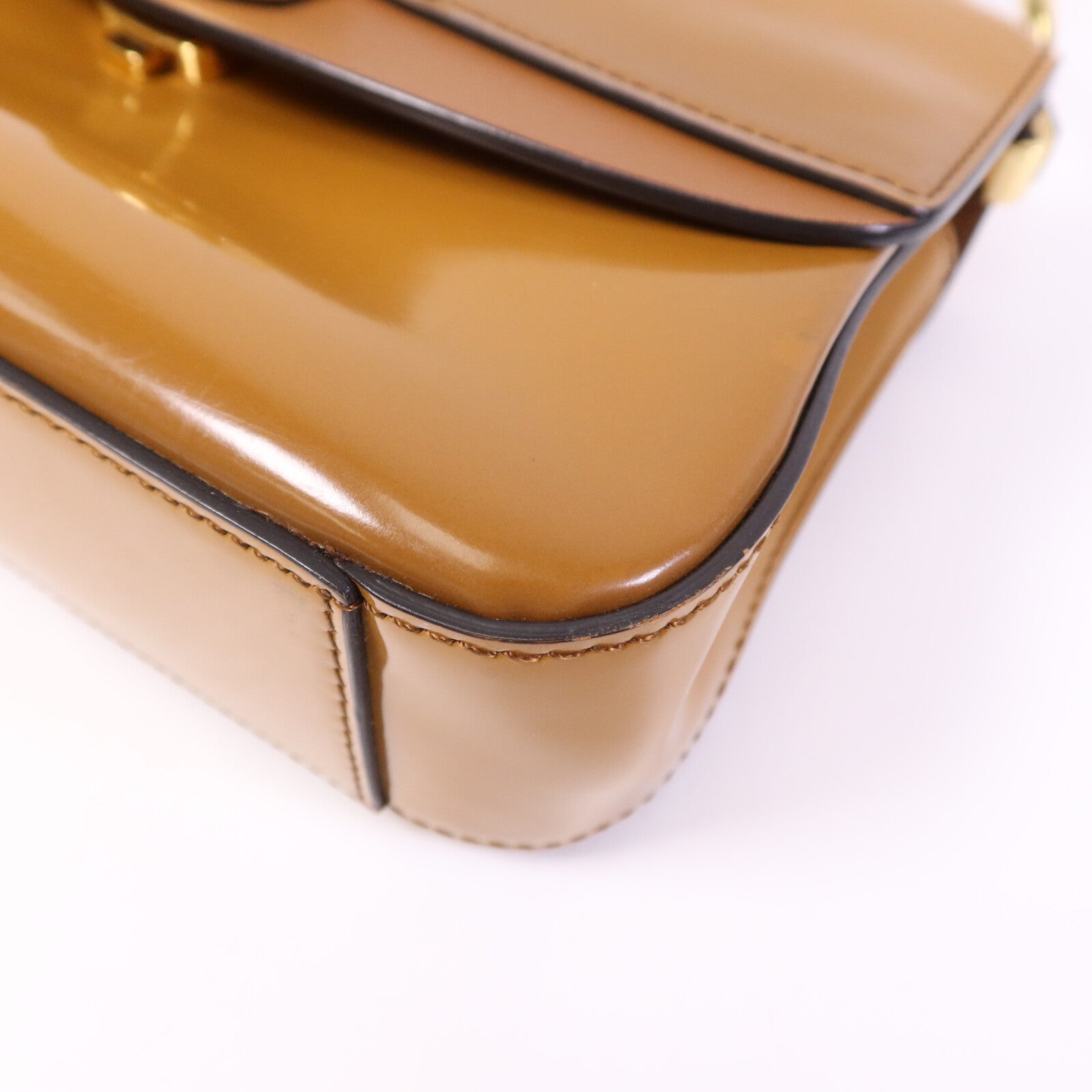 Chloe 漆皮皮革Shoulder Bag金扣肩背袋