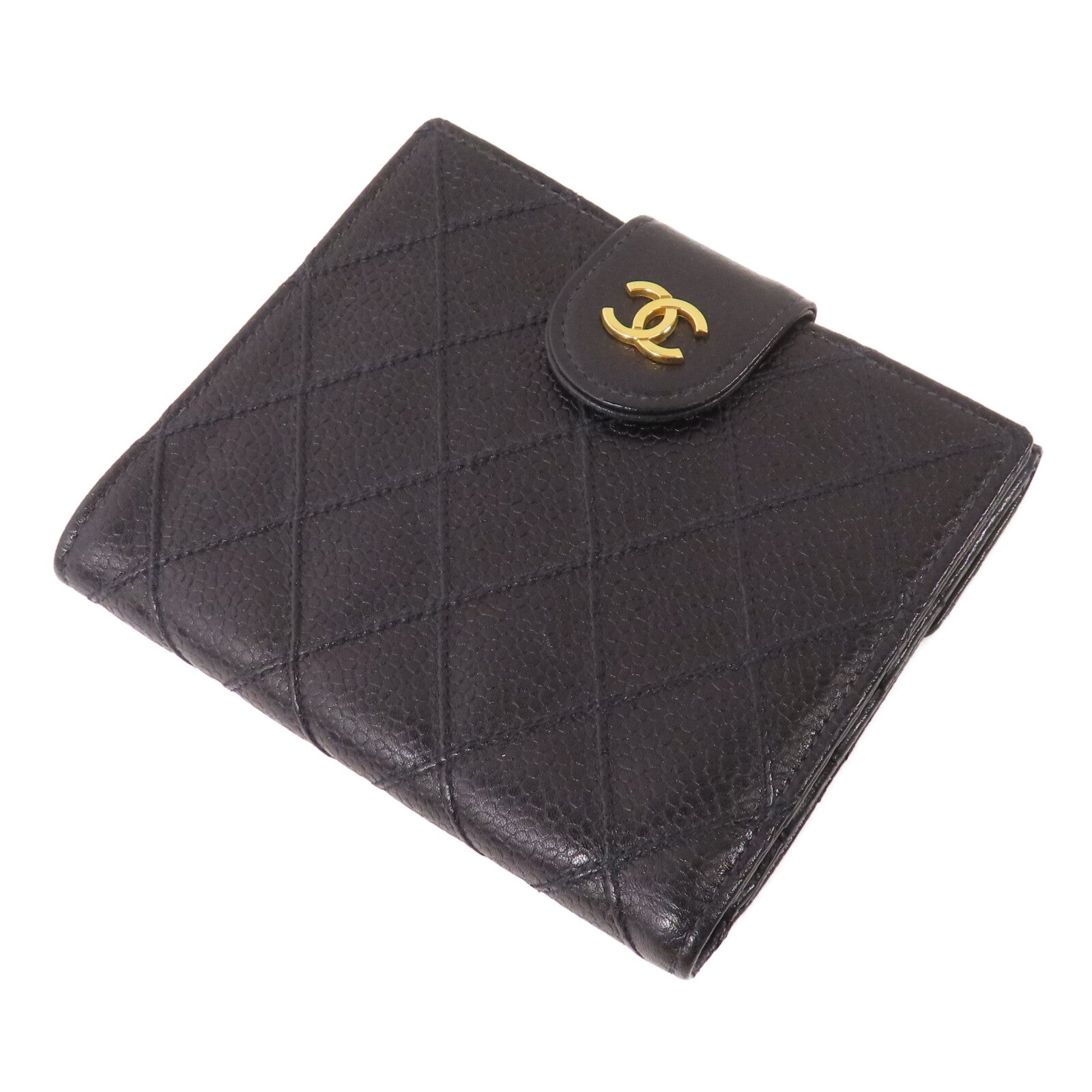 CHANEL 牛皮皮革Wallet金扣錢包