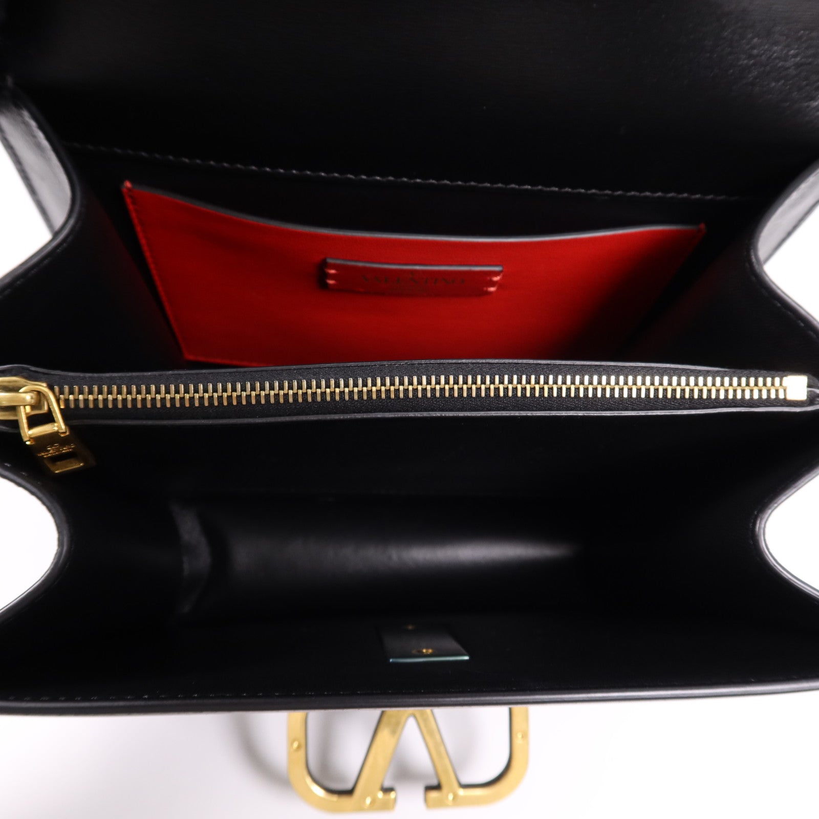 Valentino 【激減優惠】牛皮皮革Shoulder Bag銀扣肩背袋
