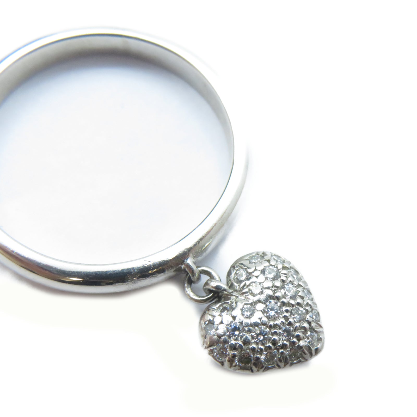 TIFFANY＆CO PT950鉑金Heart Diamond Ring鑽石戒指US#8.75
