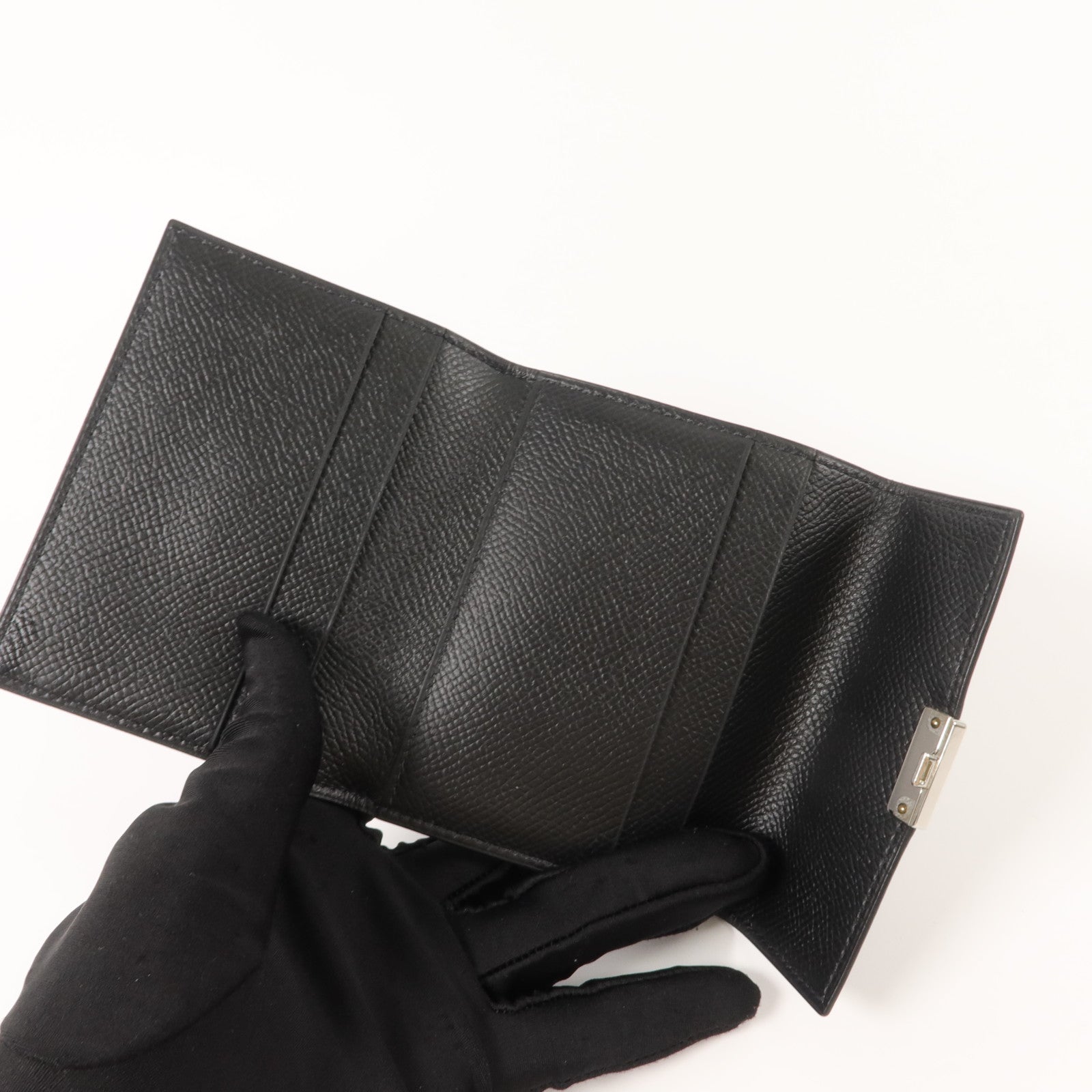HERMES Epsom皮革Clic 16 Card Holder卡片套Noir