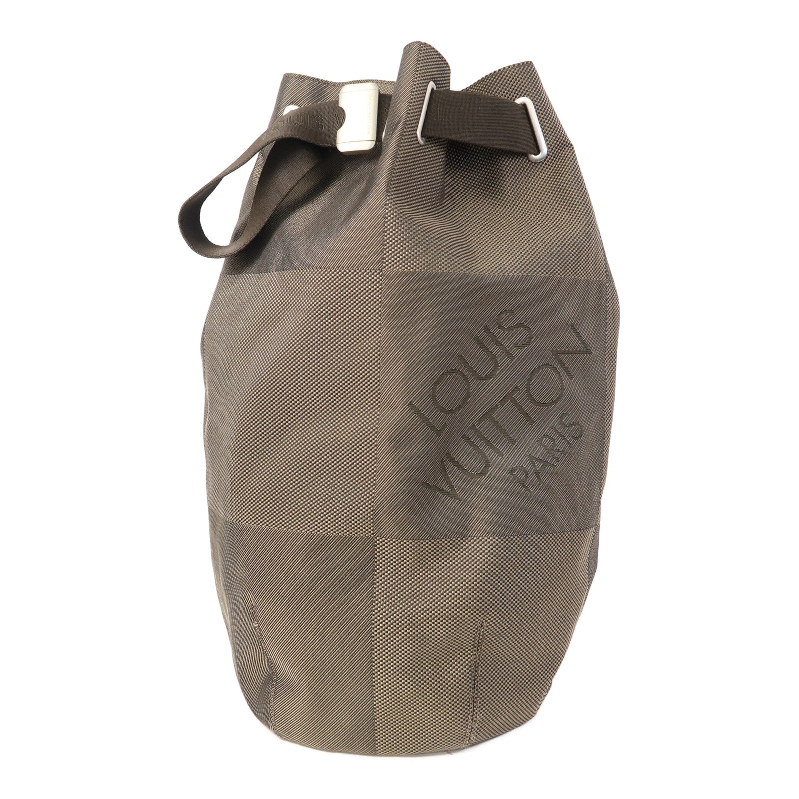 LOUIS VUITTON Damier Geant Matelot銀扣背包綠色