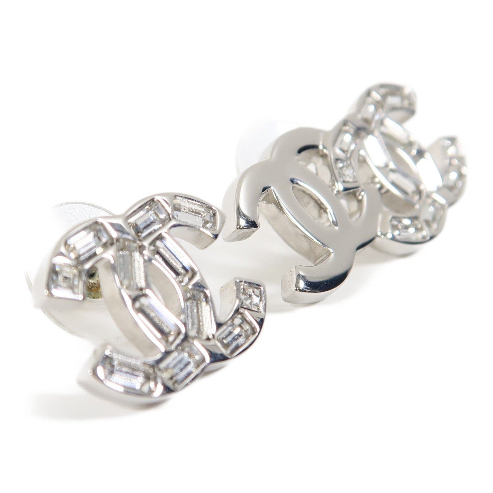 CHANEL 金屬Earrings耳環銀色