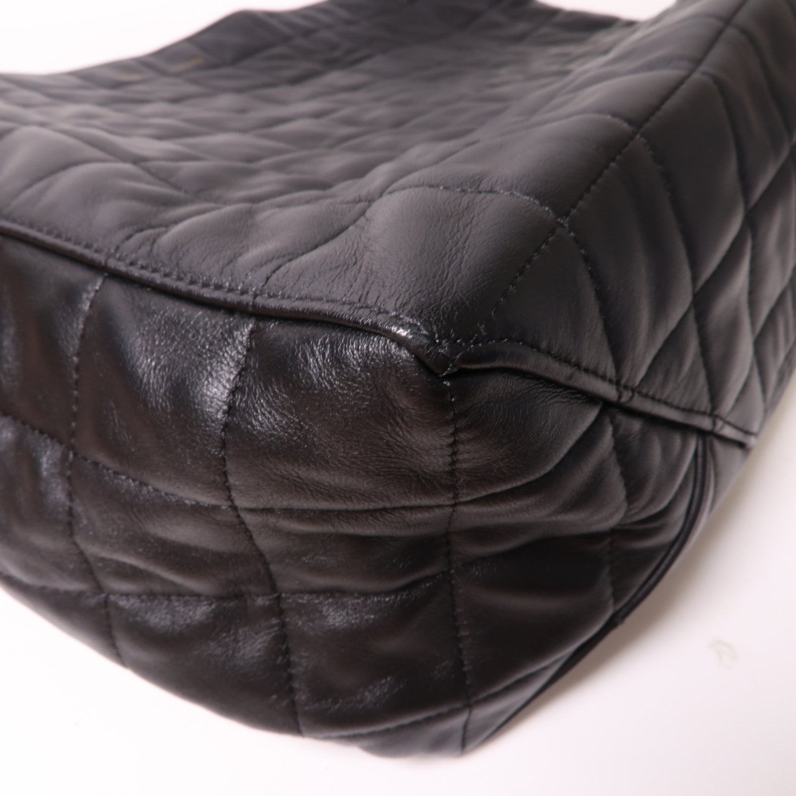CELINE 羊皮皮革Shoulder Bag金扣肩背袋黑色