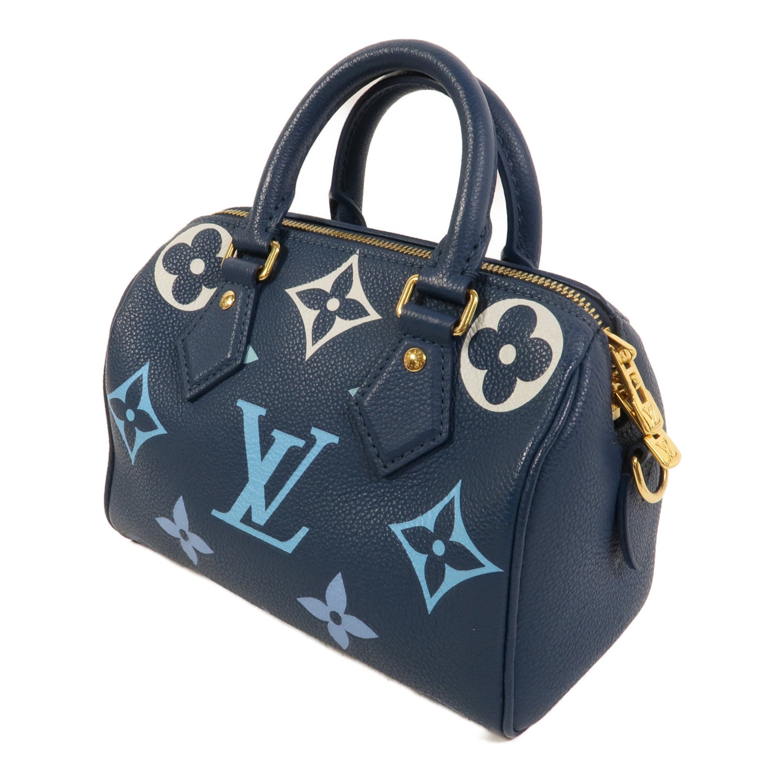 LOUIS VUITTON Monogram Empreinte Speedy Bandouliere 20手挽肩背兩用袋