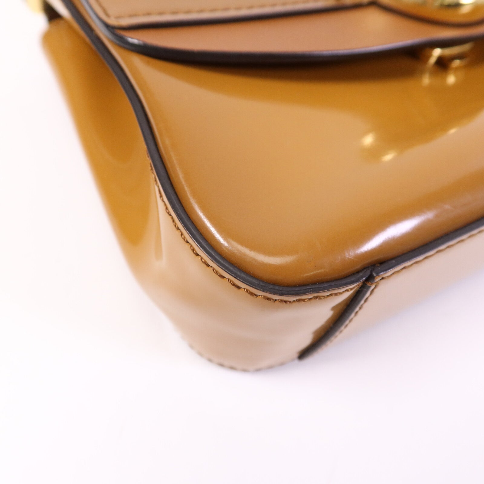 Chloe 漆皮皮革Shoulder Bag金扣肩背袋