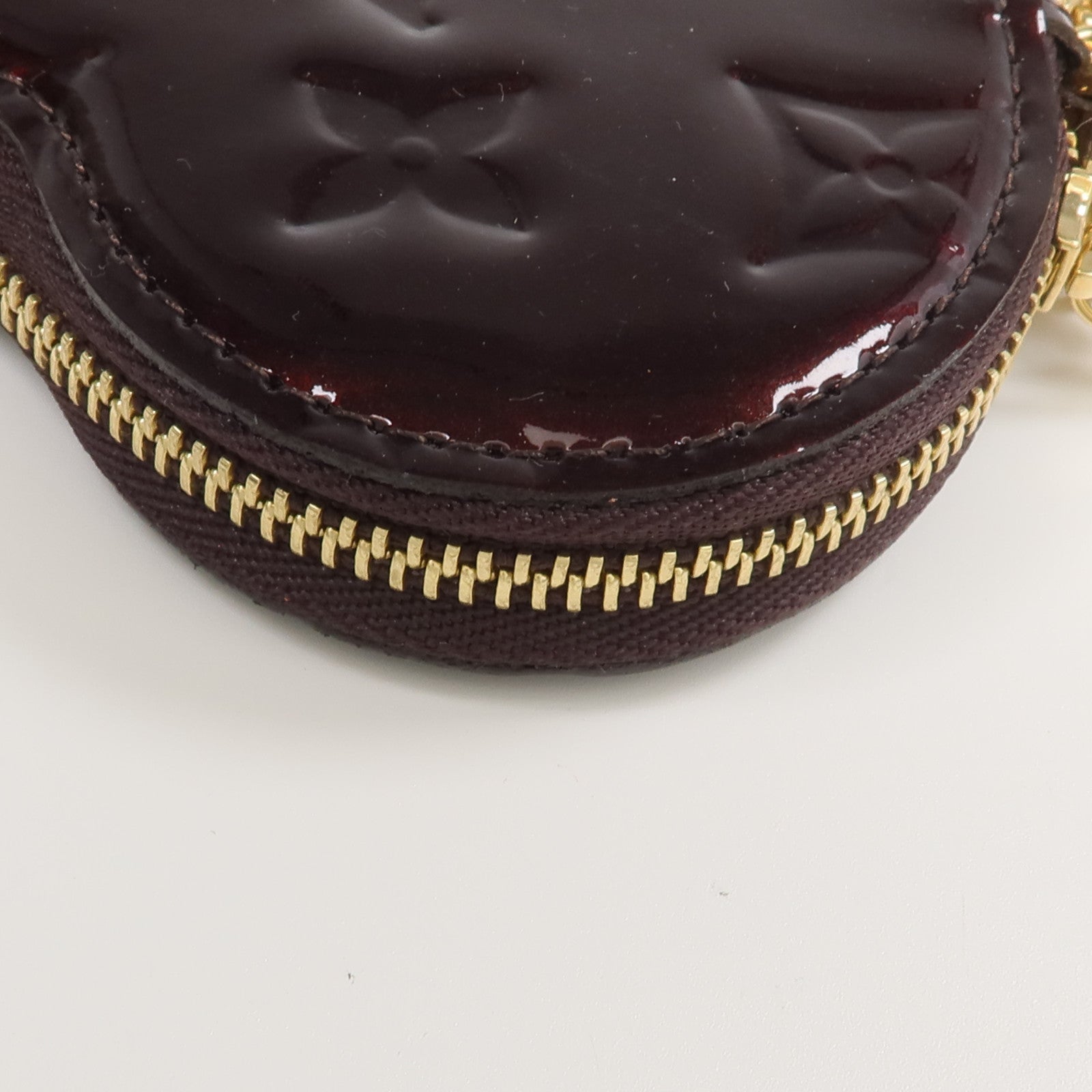 LOUIS VUITTON Monogram Vernis Porte Monnaie Coeur錢包Amarante