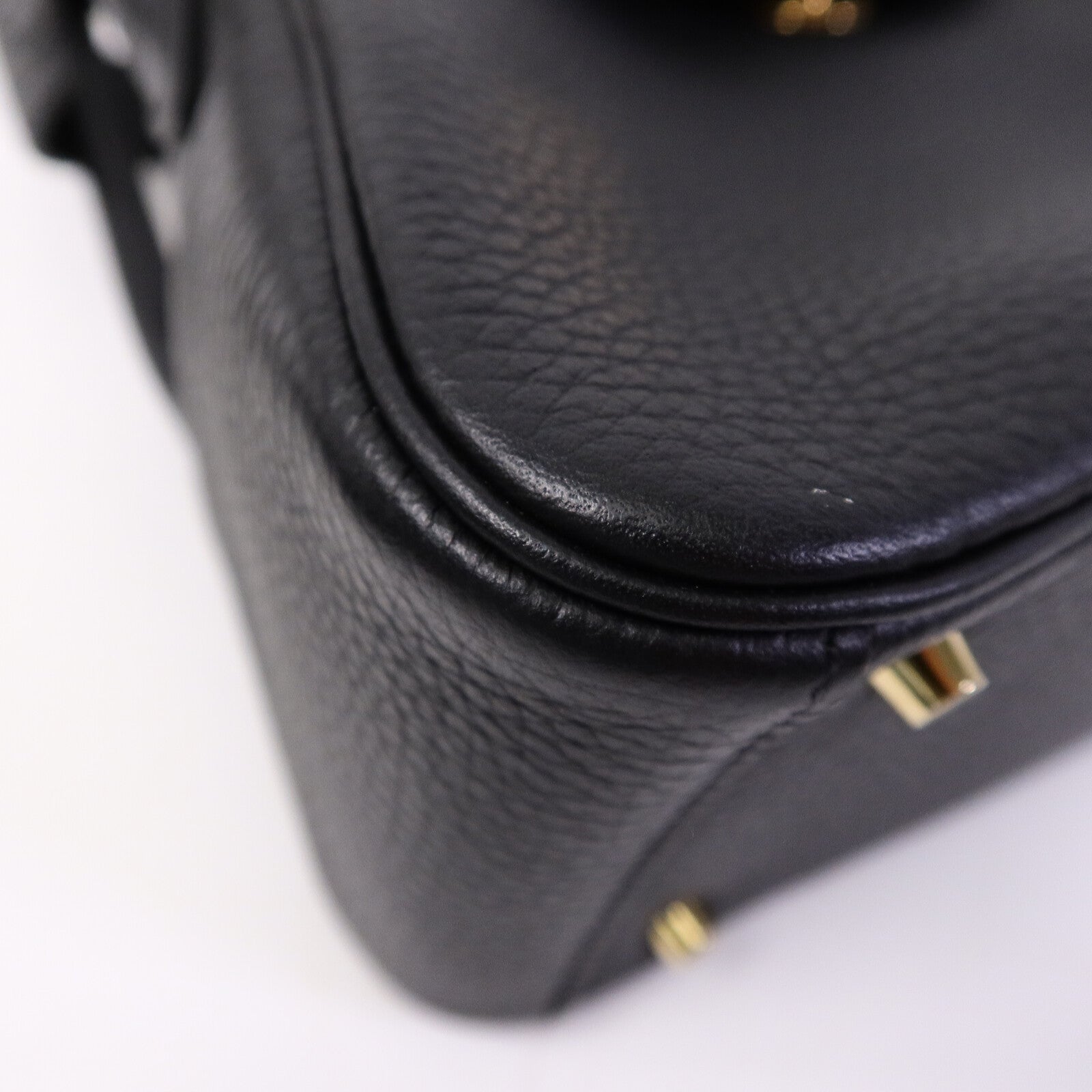 HERMES Clemence皮革Mini Lindy手挽肩背兩用袋Noir