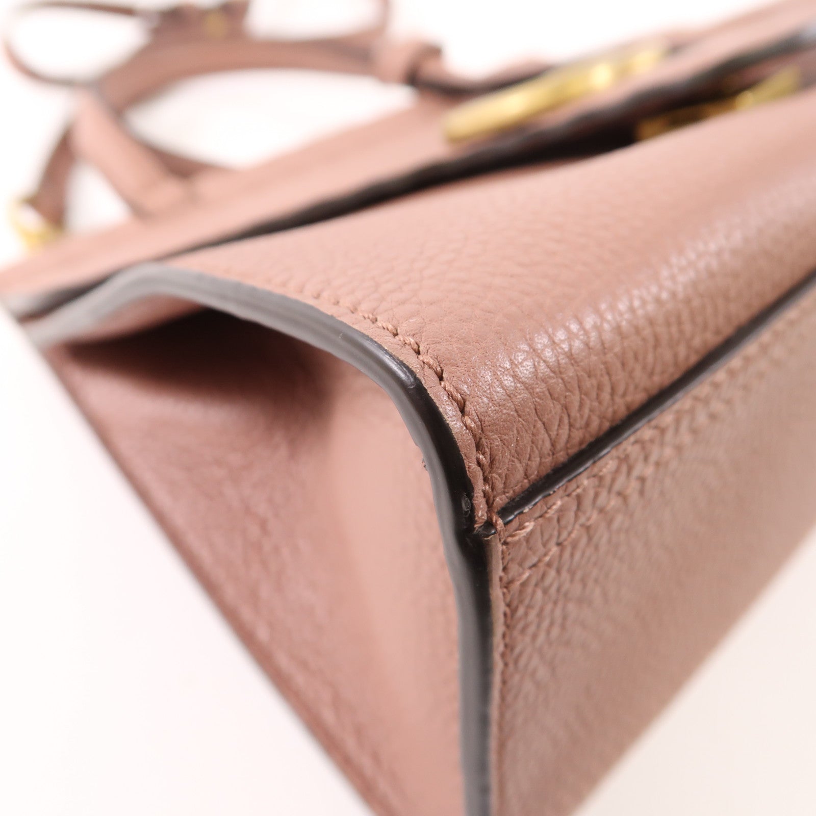 GUCCI GG GHW 2 Way Shoulder Hand Bag Calfskin Leather 442622 Pink