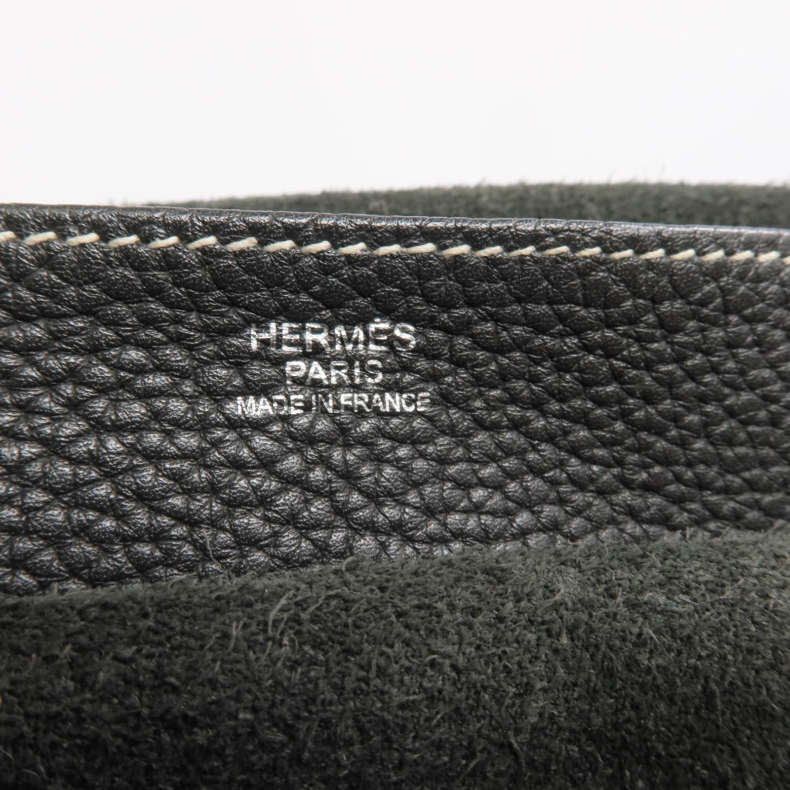 HERMES 【激減優惠】Clemence皮革Halzan 31銀扣手挽肩背兩用袋Graphite