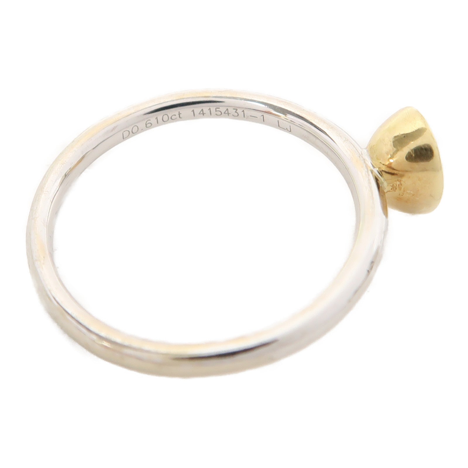 JEWELRY 【激減優惠】18K白金/18K黃金Diamond 2.6g0.61ct鑽石戒指US#6.75