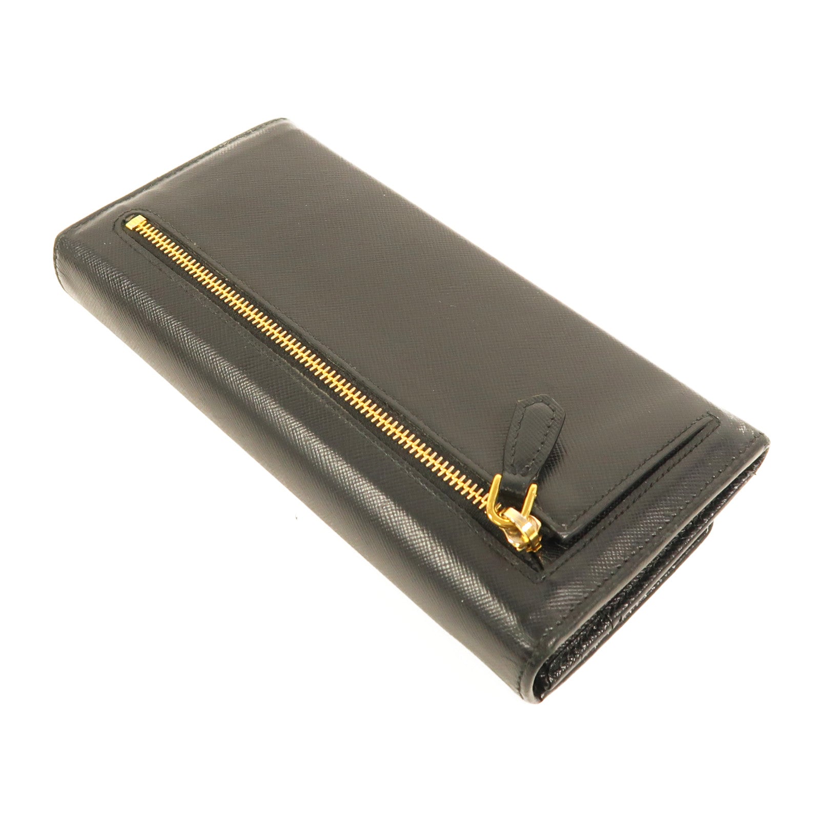 PRADA 牛皮皮革Long Wallet金扣長錢包