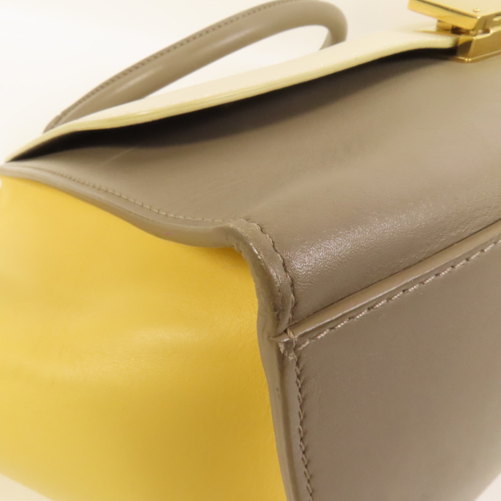 CELINE 牛皮皮革Trapeze金扣手挽肩背兩用袋